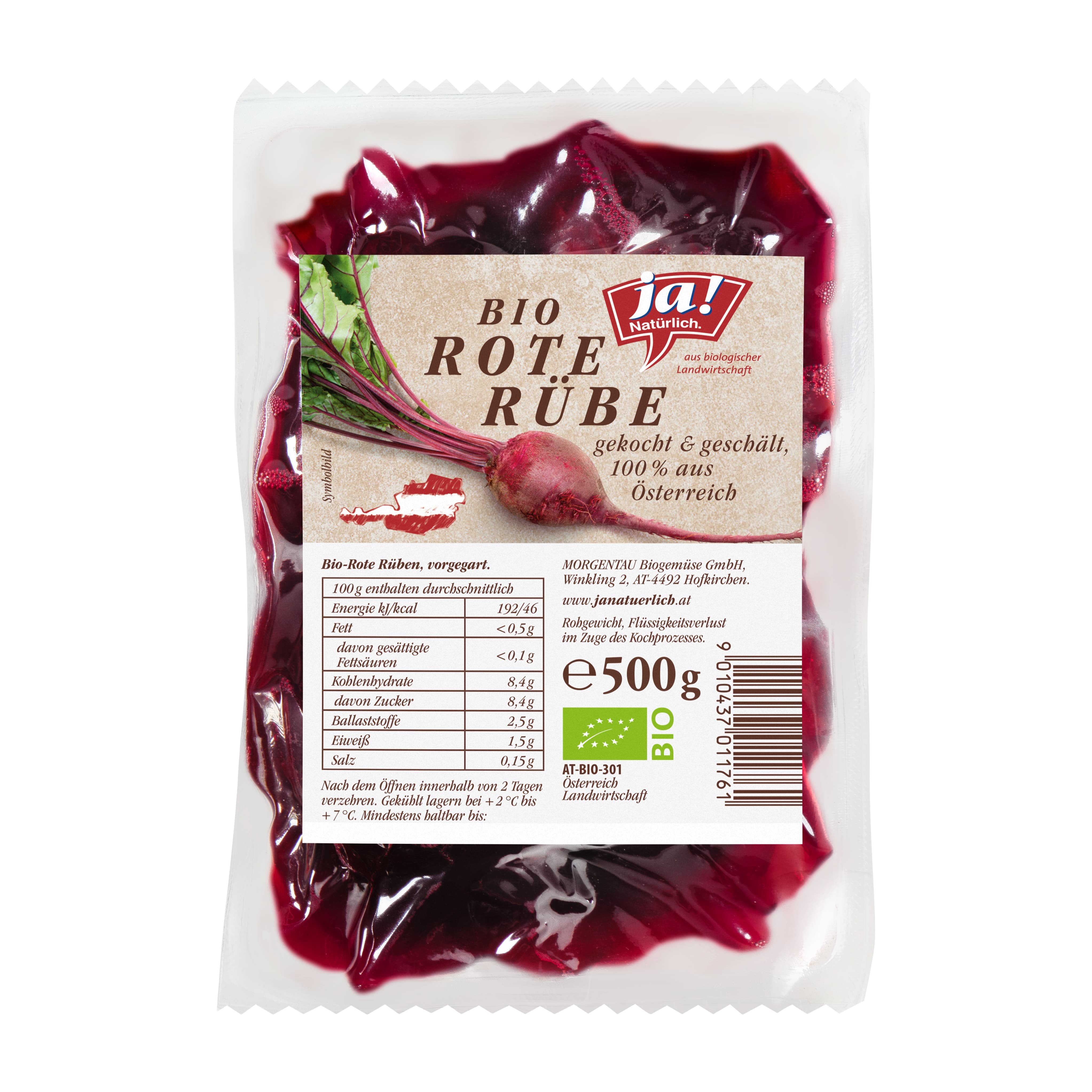 Ja! Natürlich Bio Rote Rübe vorgegart