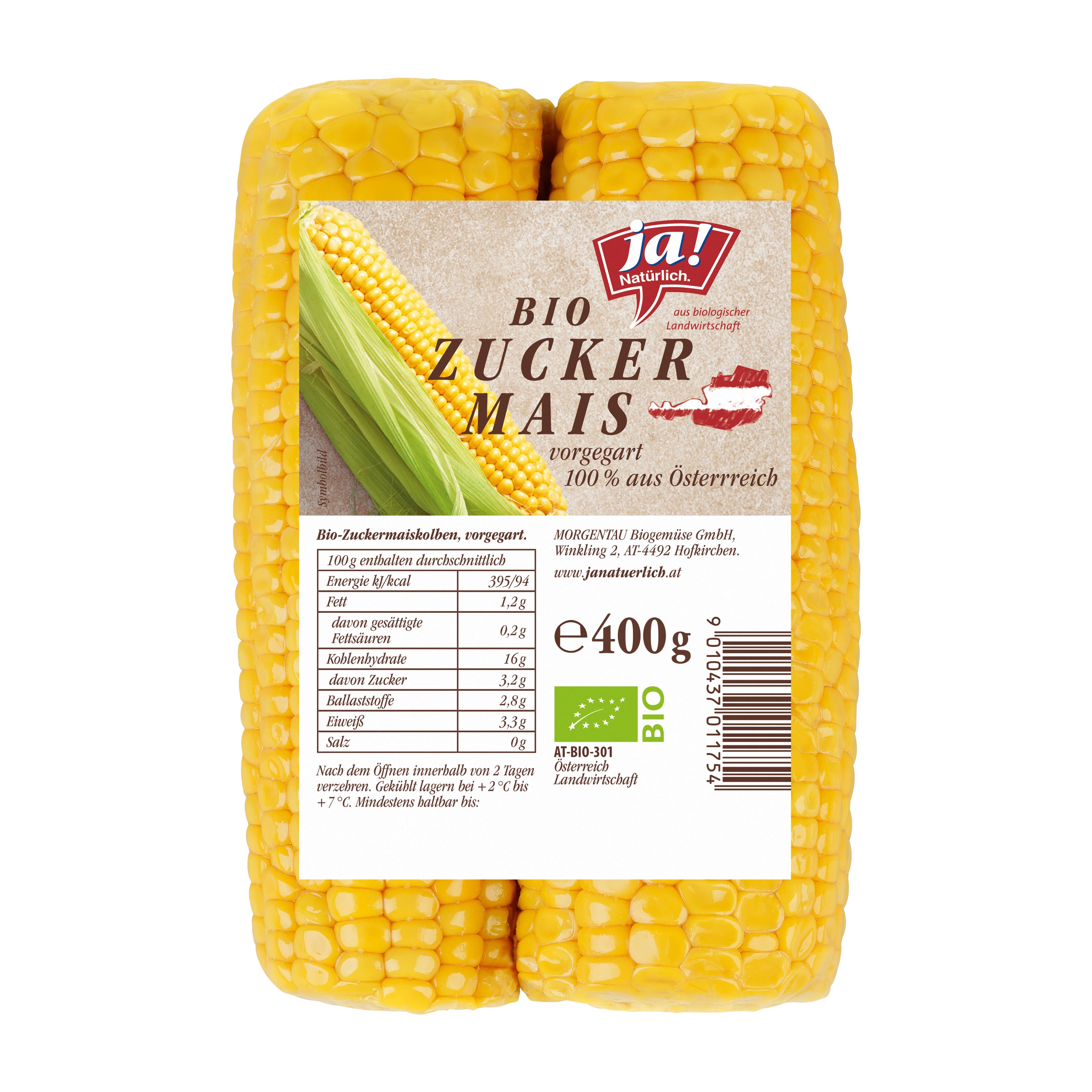 Ja! Natürlich Bio Zuckermais Vorgegart