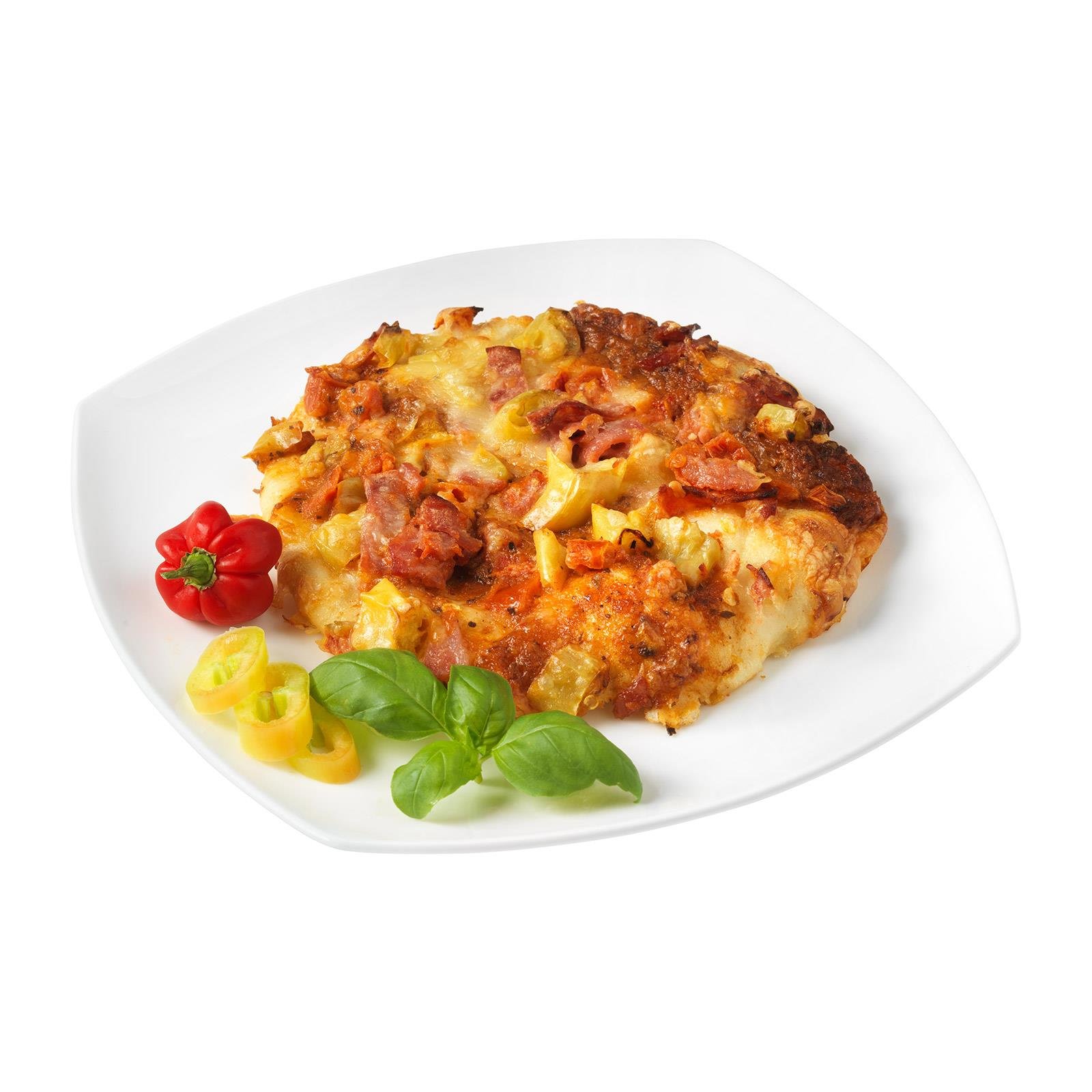 Pizzasemmel Schinken und Käse