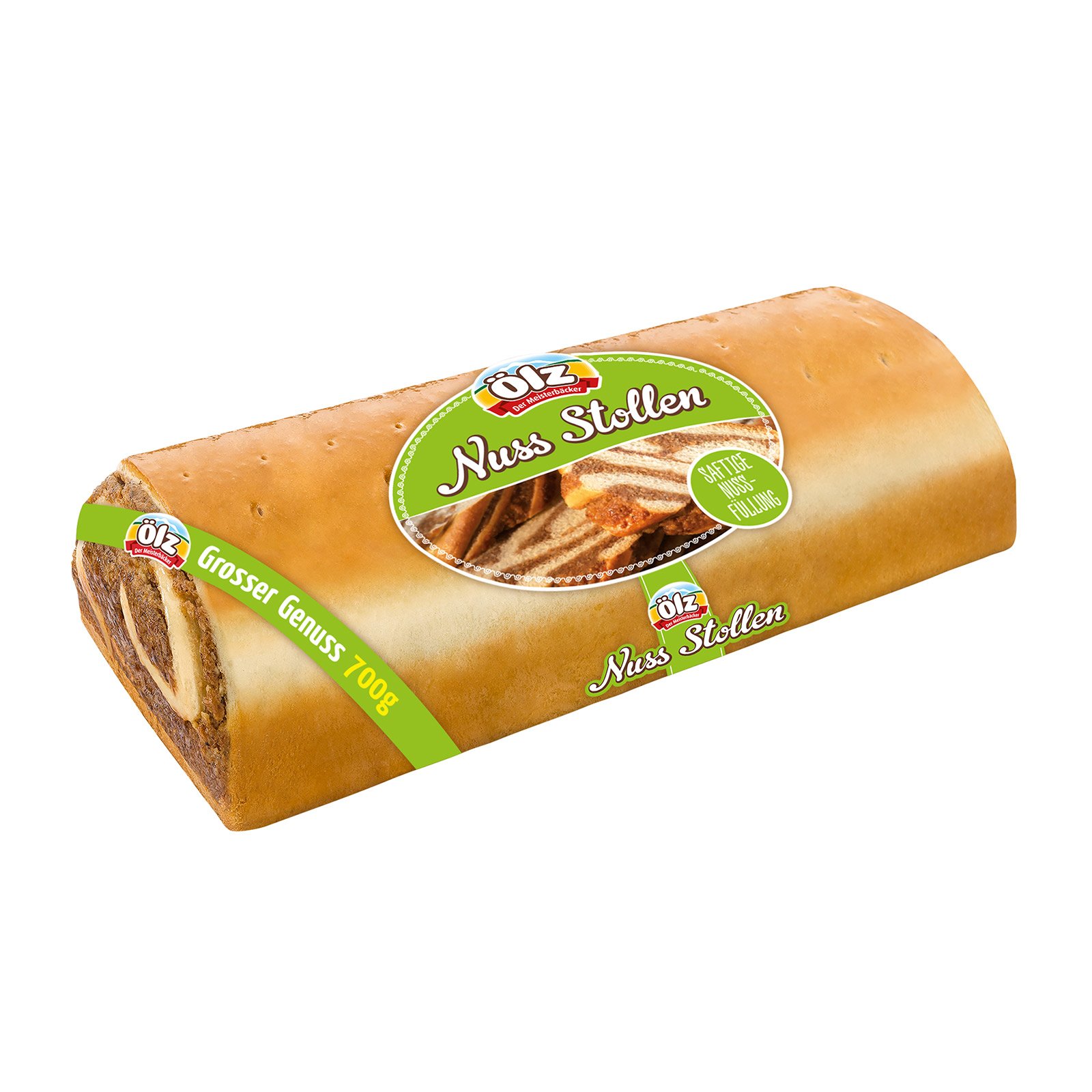 Ölz Nuss-Stollen gerollt