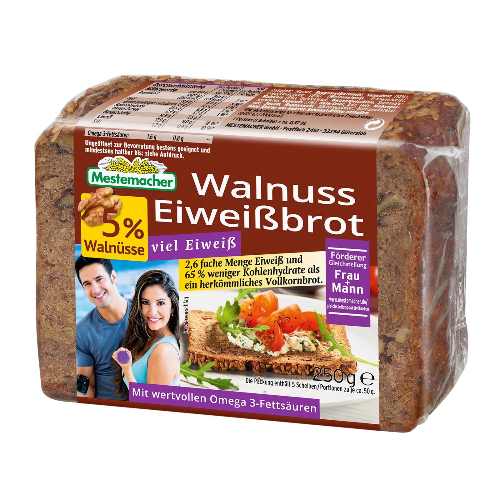 Mestemacher Eiweissbrot mit Walnüssen