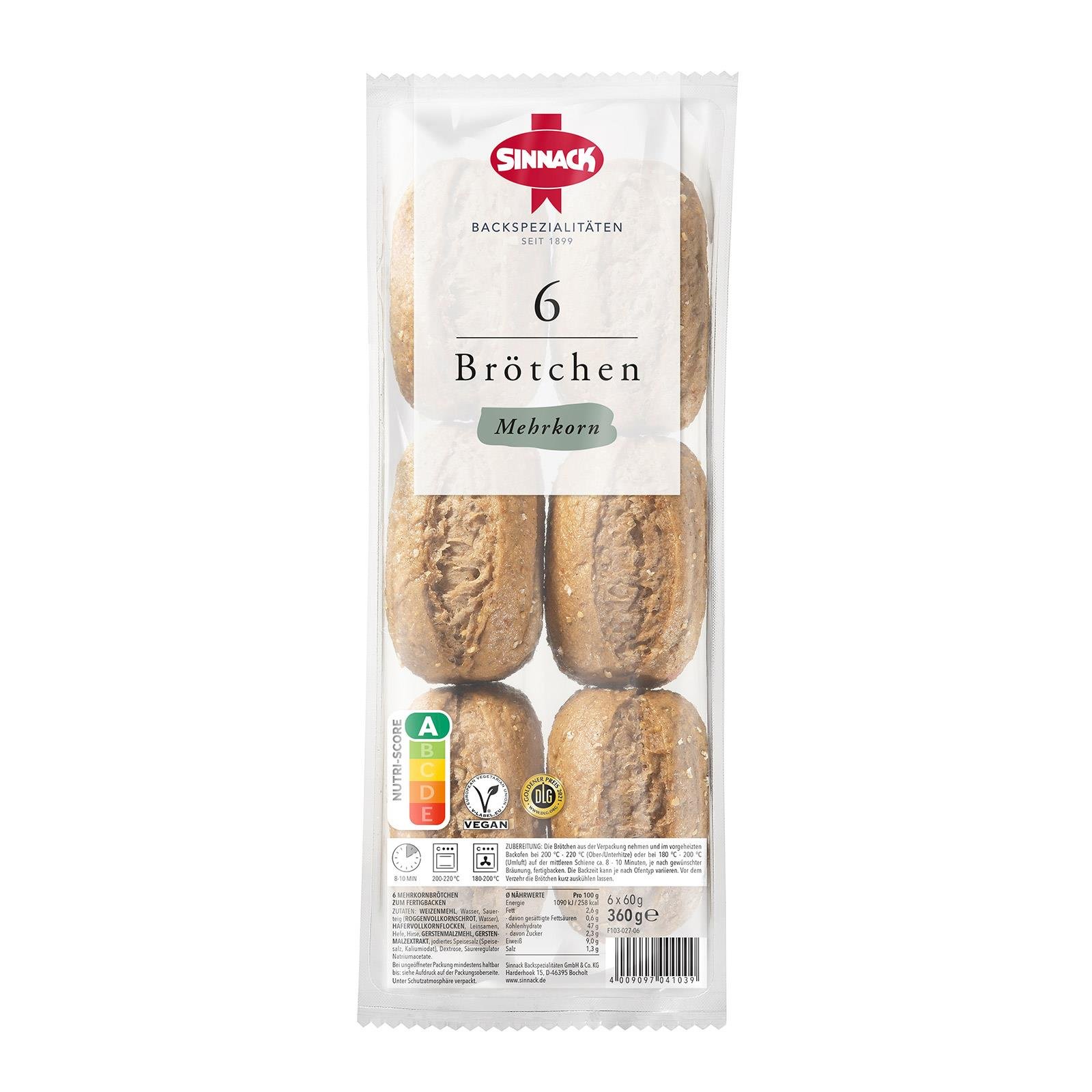 Sinnack Mehrkornbrötchen