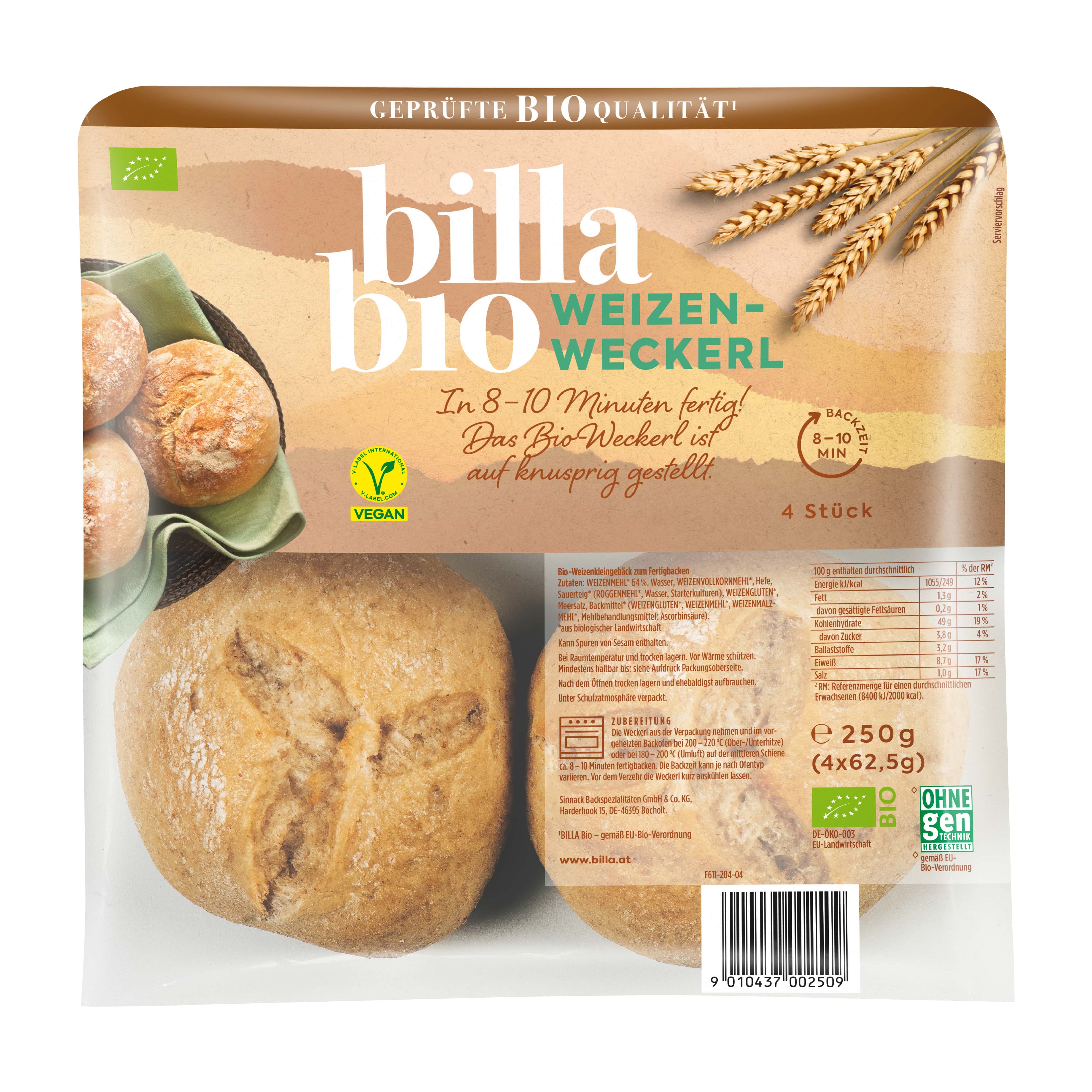 BILLA Bio Weizenweckerl