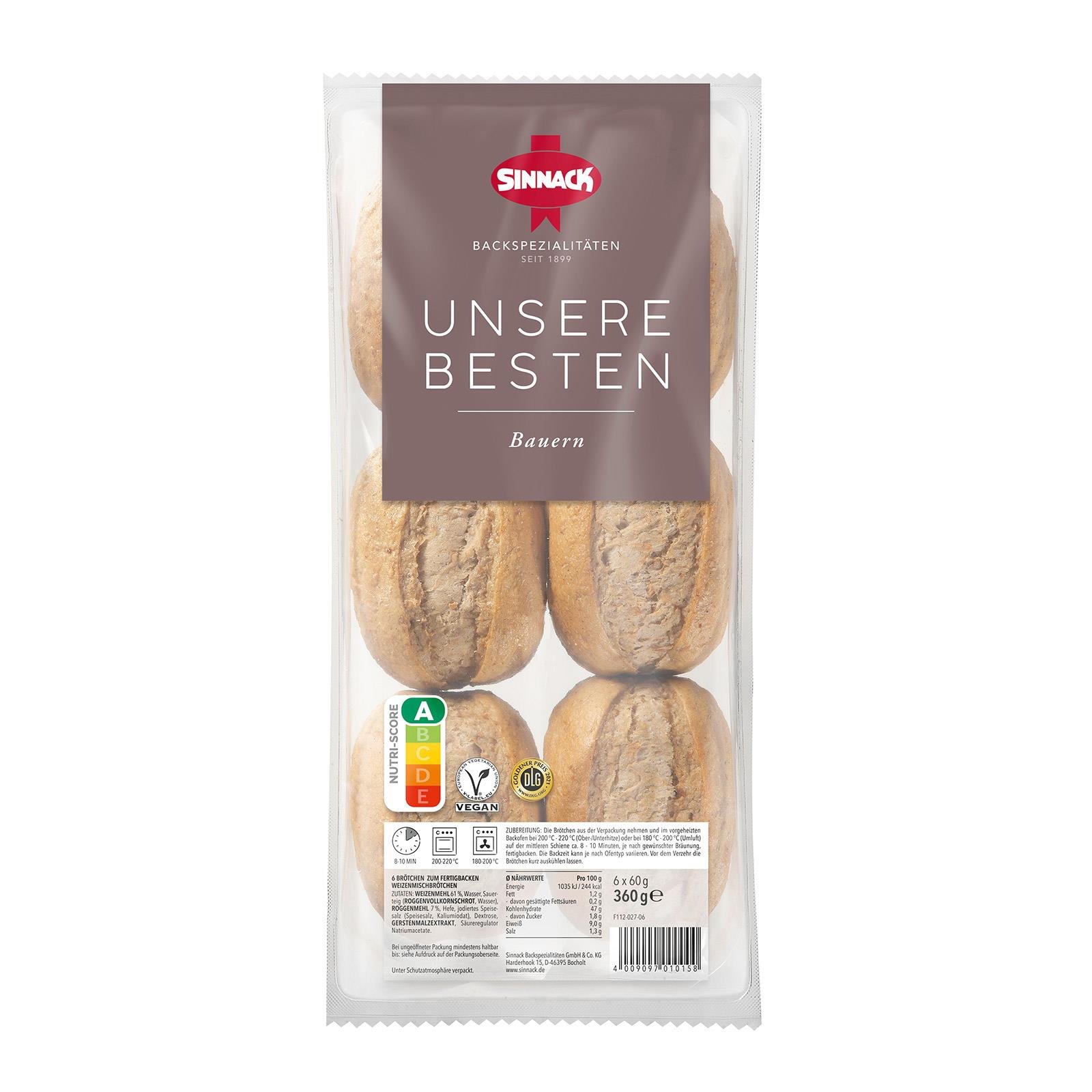 Sinnack Unsere Besten mit Roggenmehl
