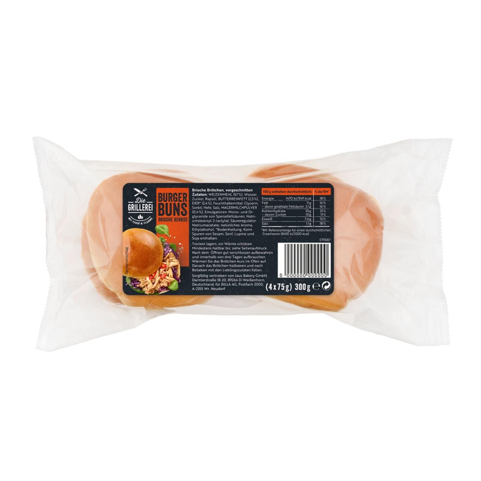 Die Grillerei Burger Buns Brioche 4er