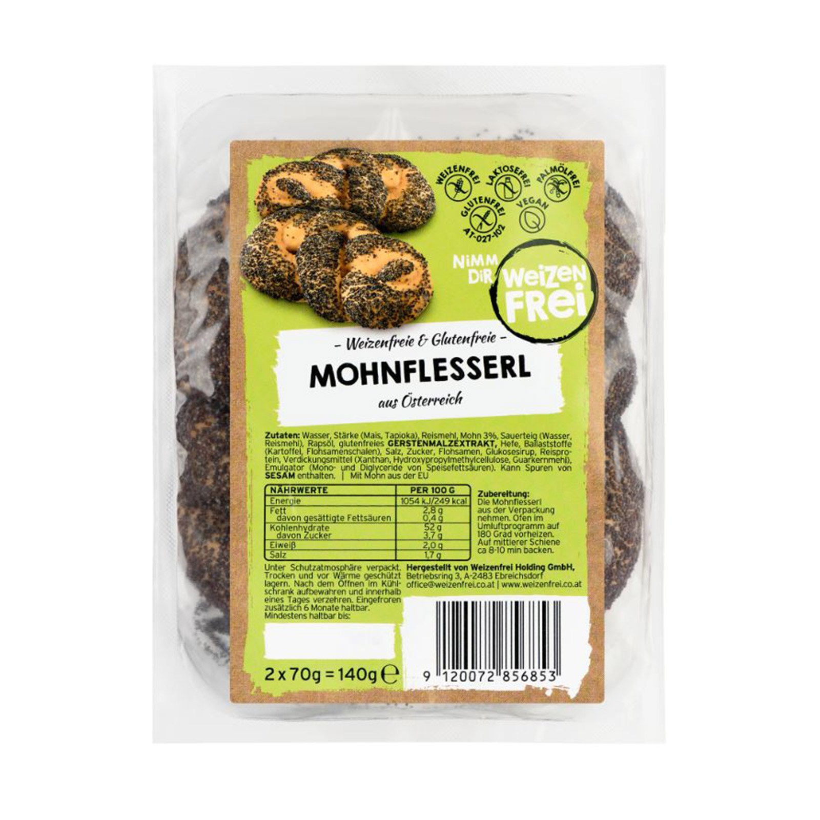Weizenfrei Mohnflesserl