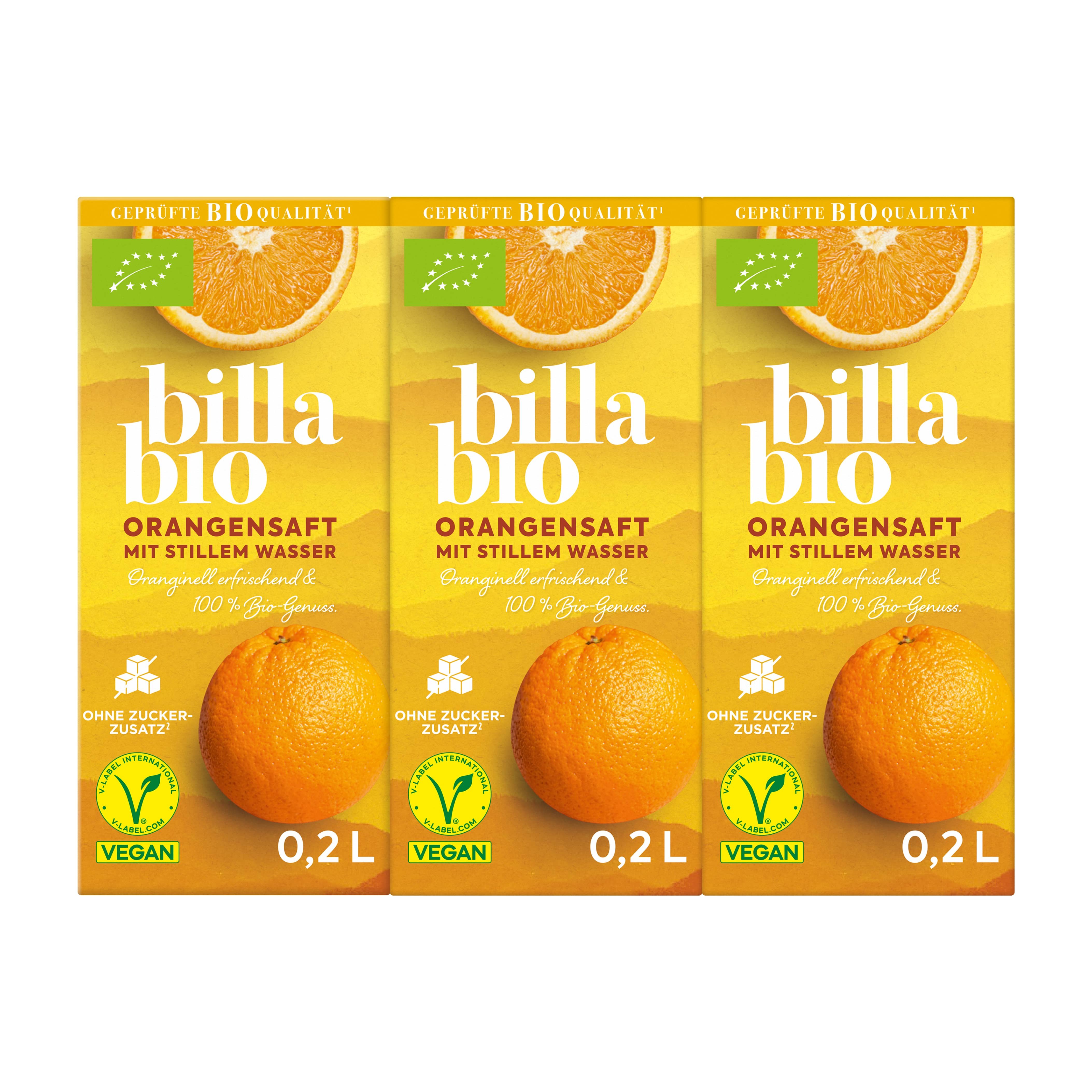 BILLA Bio Orangensaft mit stillem Wasser