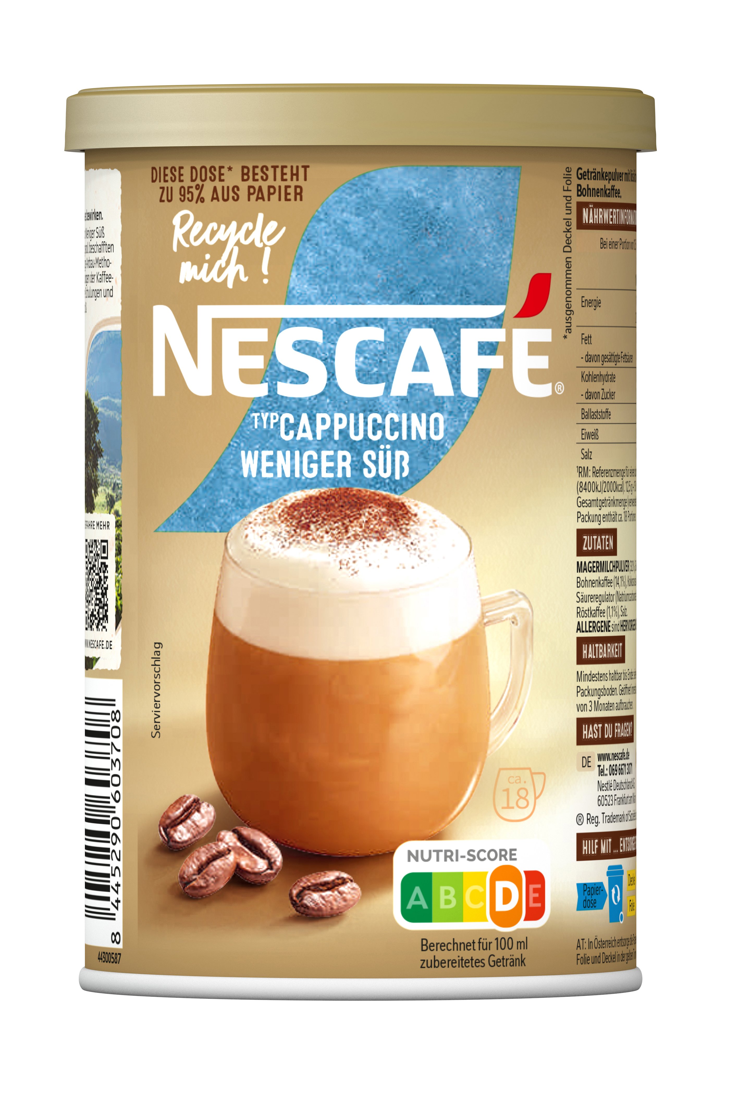 Nescafé Gold Cappuccino weniger süß