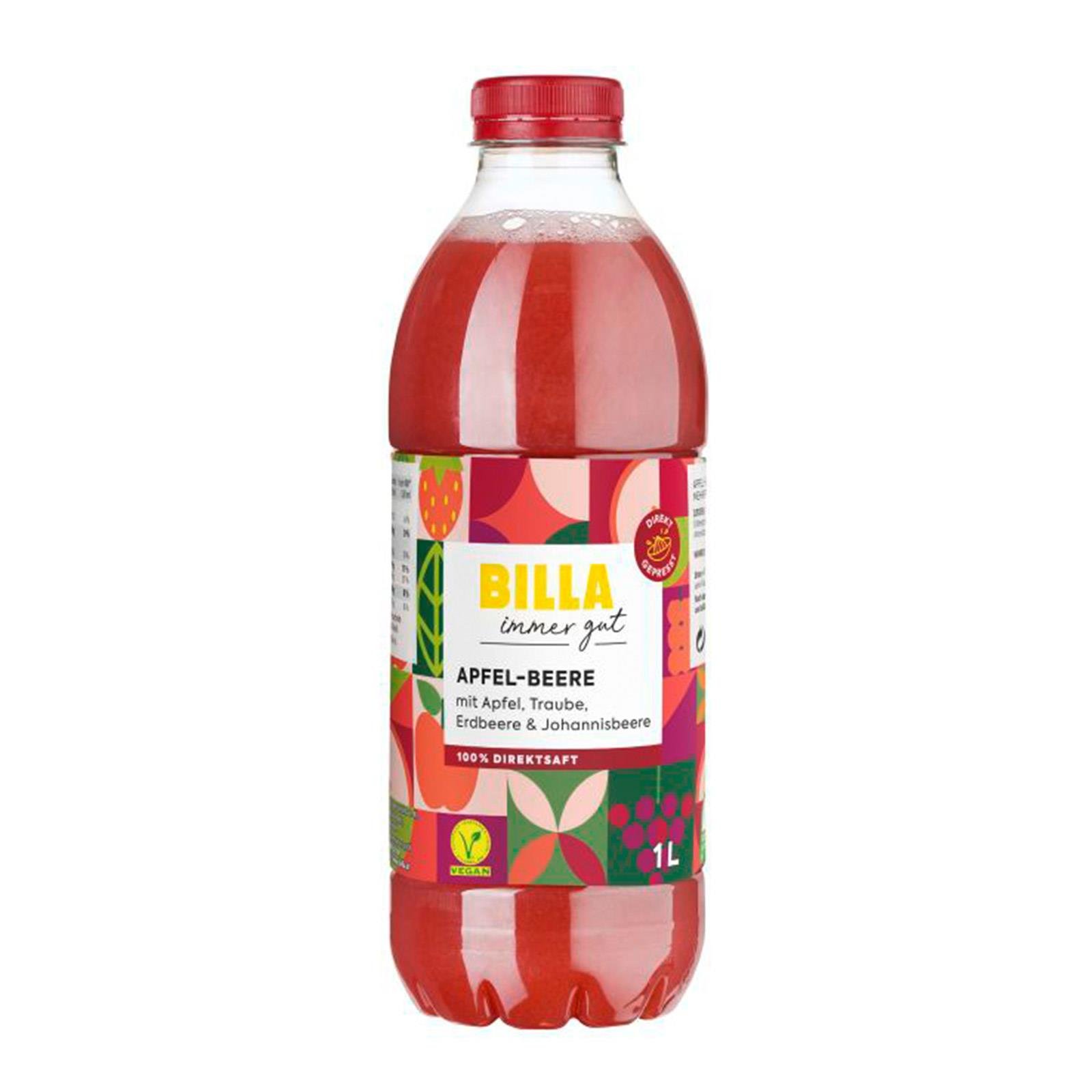 BILLA Apfel - Beeren Direktsaft