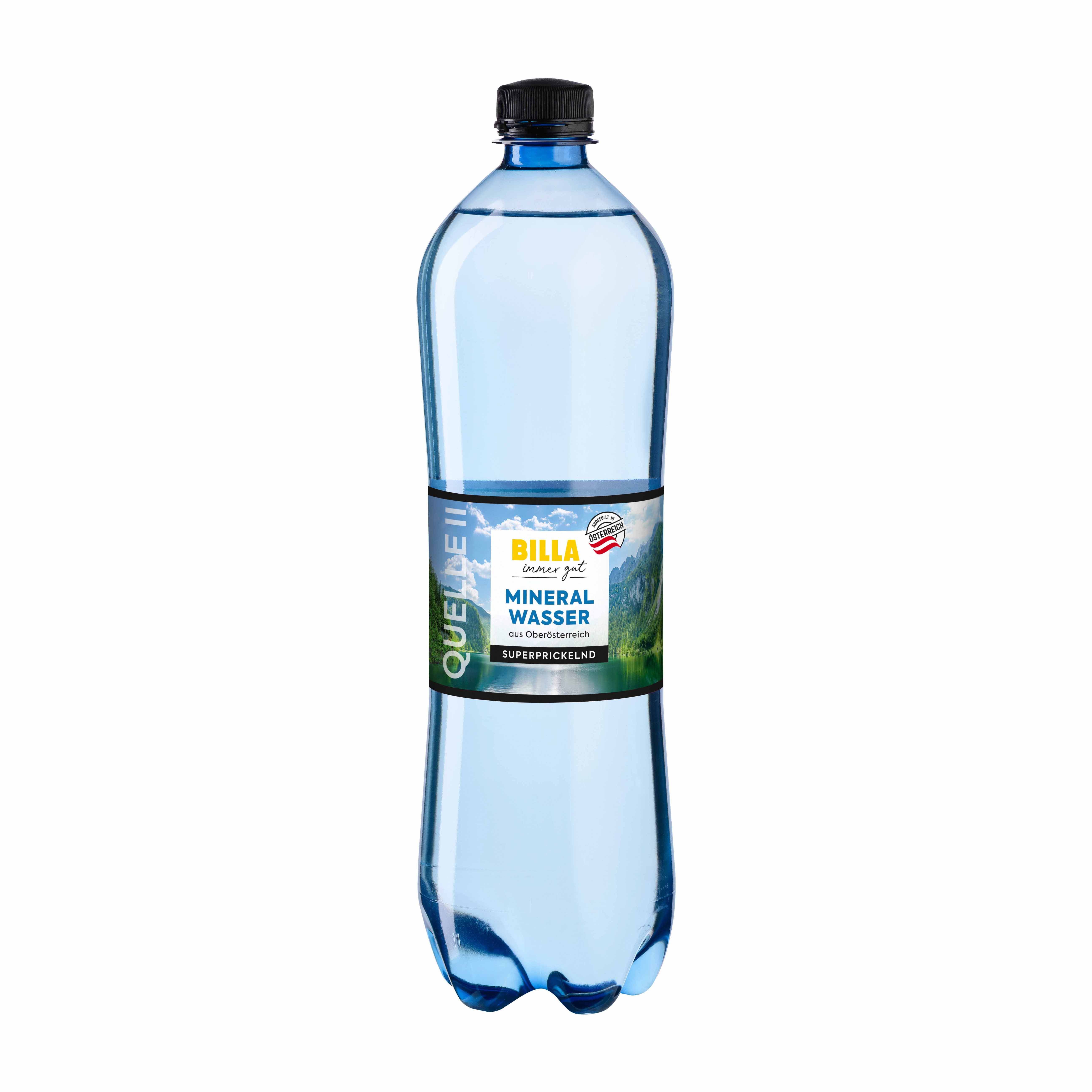 BILLA Mineralwasser superprickelnd