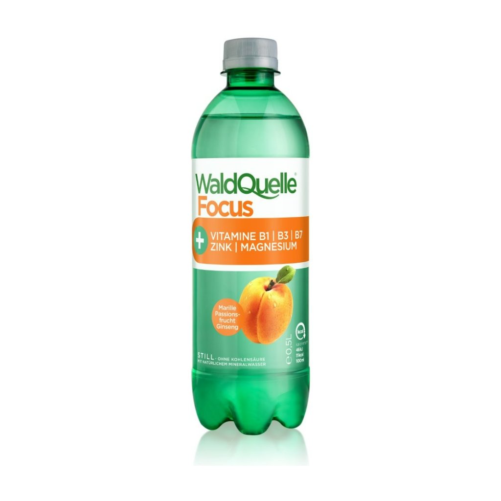 Waldquelle Focus - Marille Passionsfrucht Ginseng