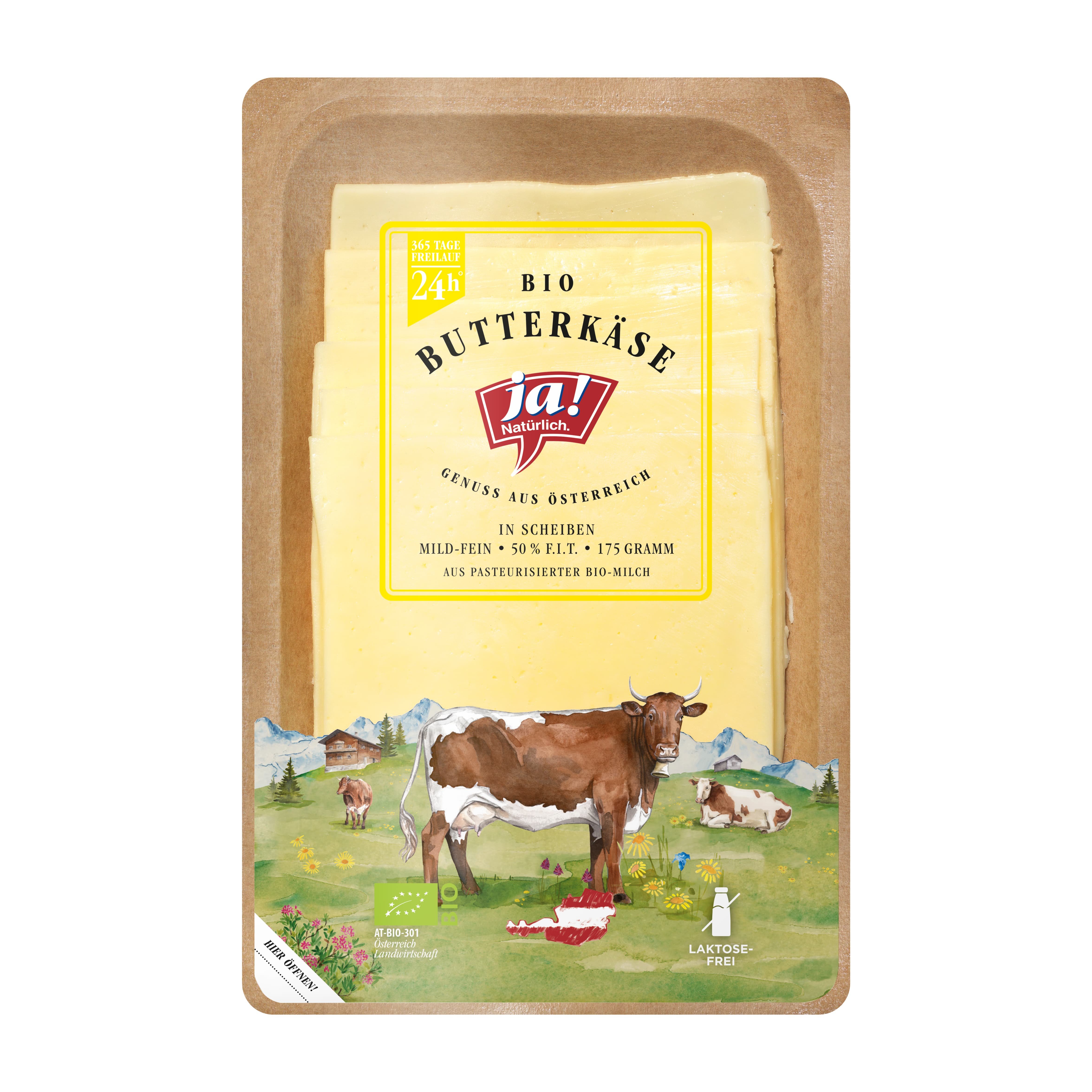Ja! Natürlich Butterkäse Scheiben