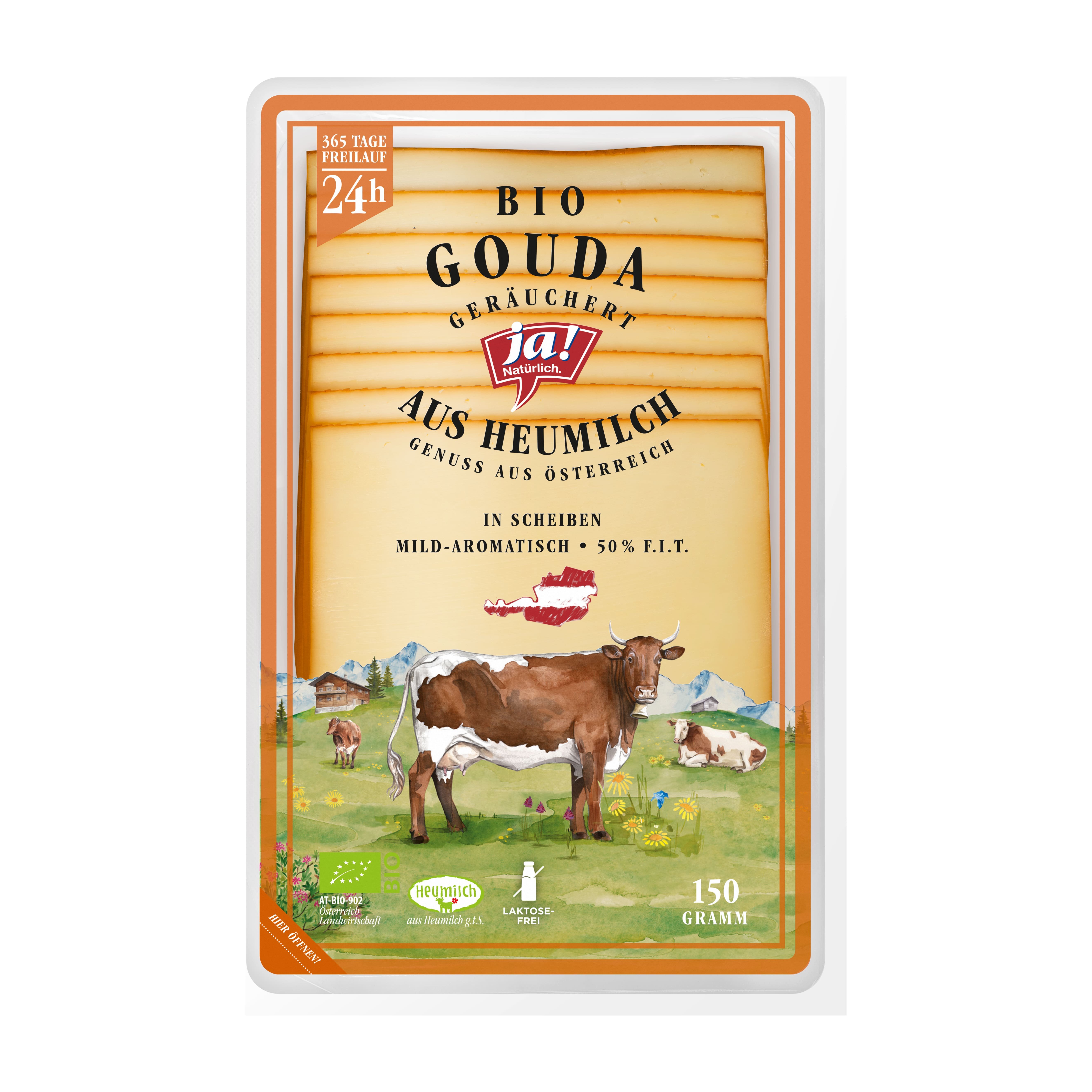 Ja! Natürlich Gouda geräuchert Scheiben