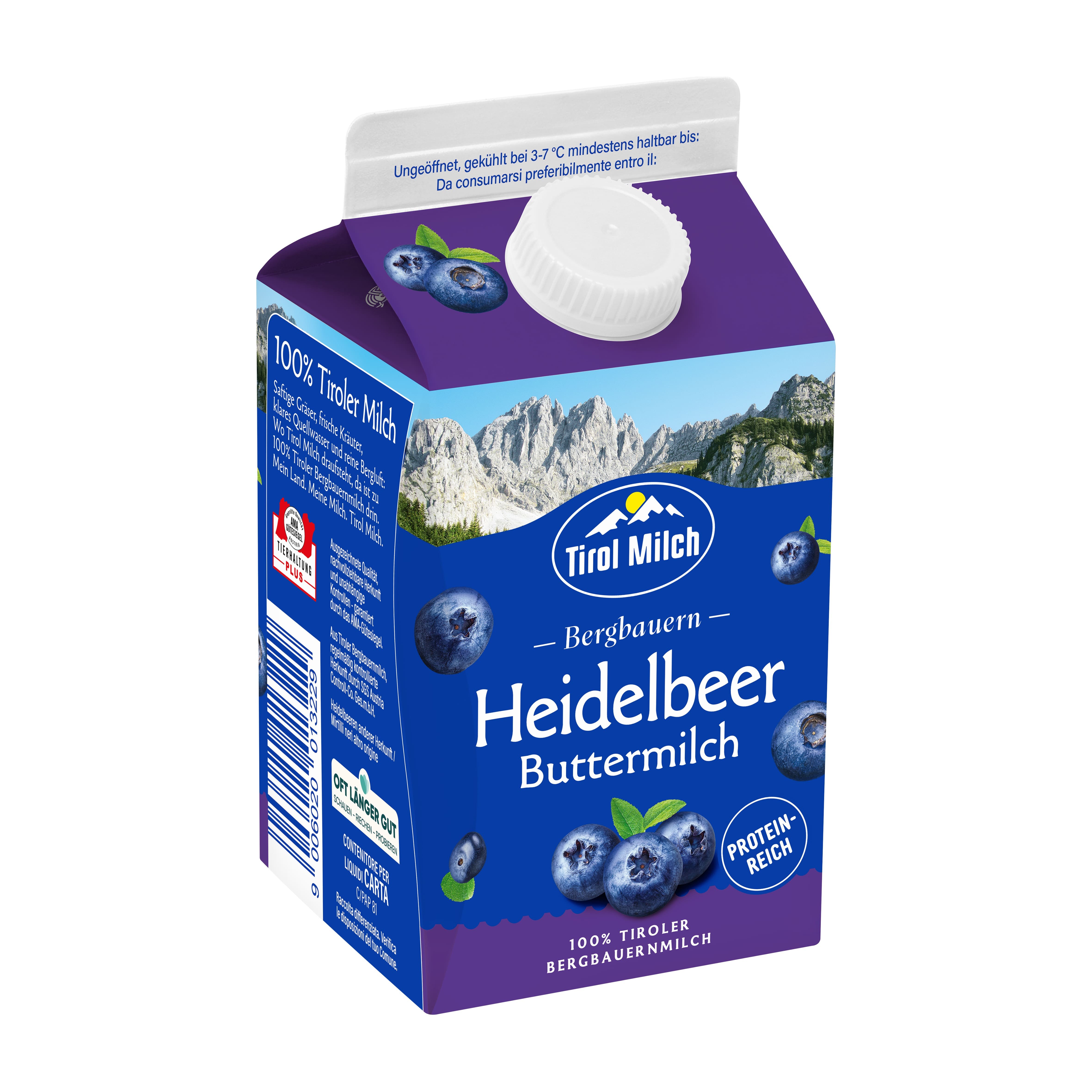 Tirol Milch Buttermilch Heidelbeere