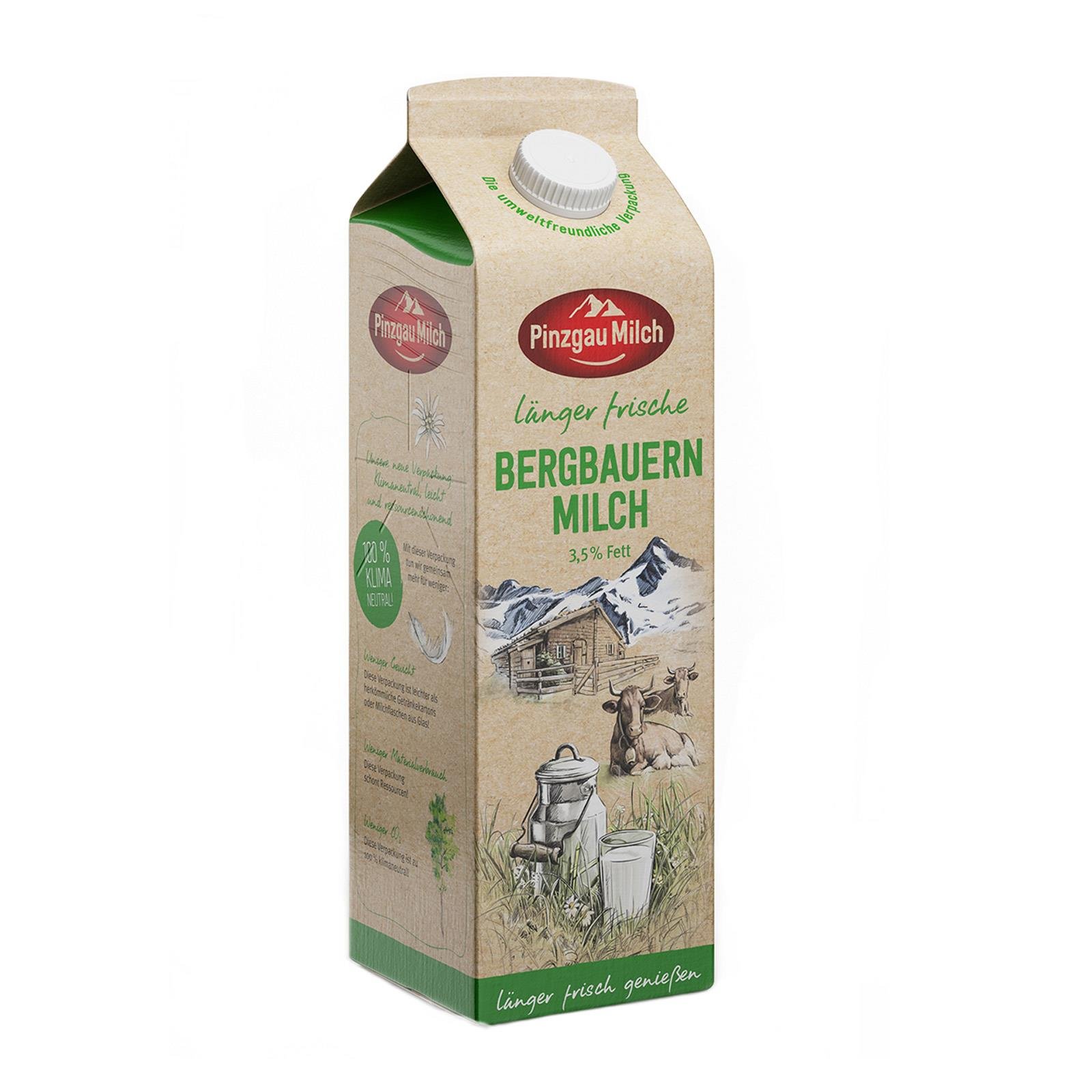 Pinzgau Milch Bergbauern Vollmilch Länger Frisch 3,5% Fett 1l