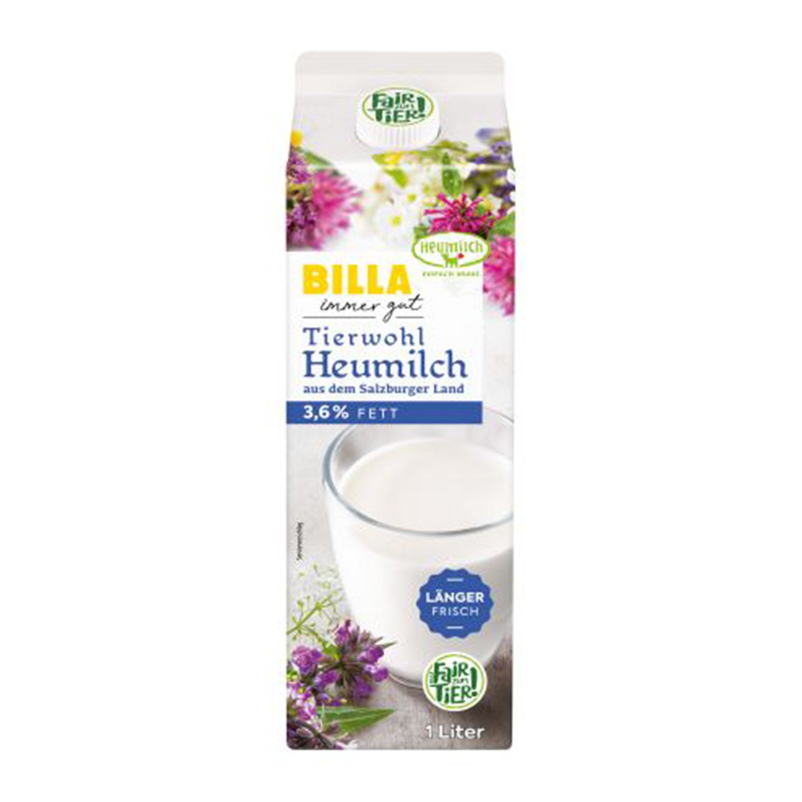 BILLA Tierwohl Heumilch länger frisch 3,6%