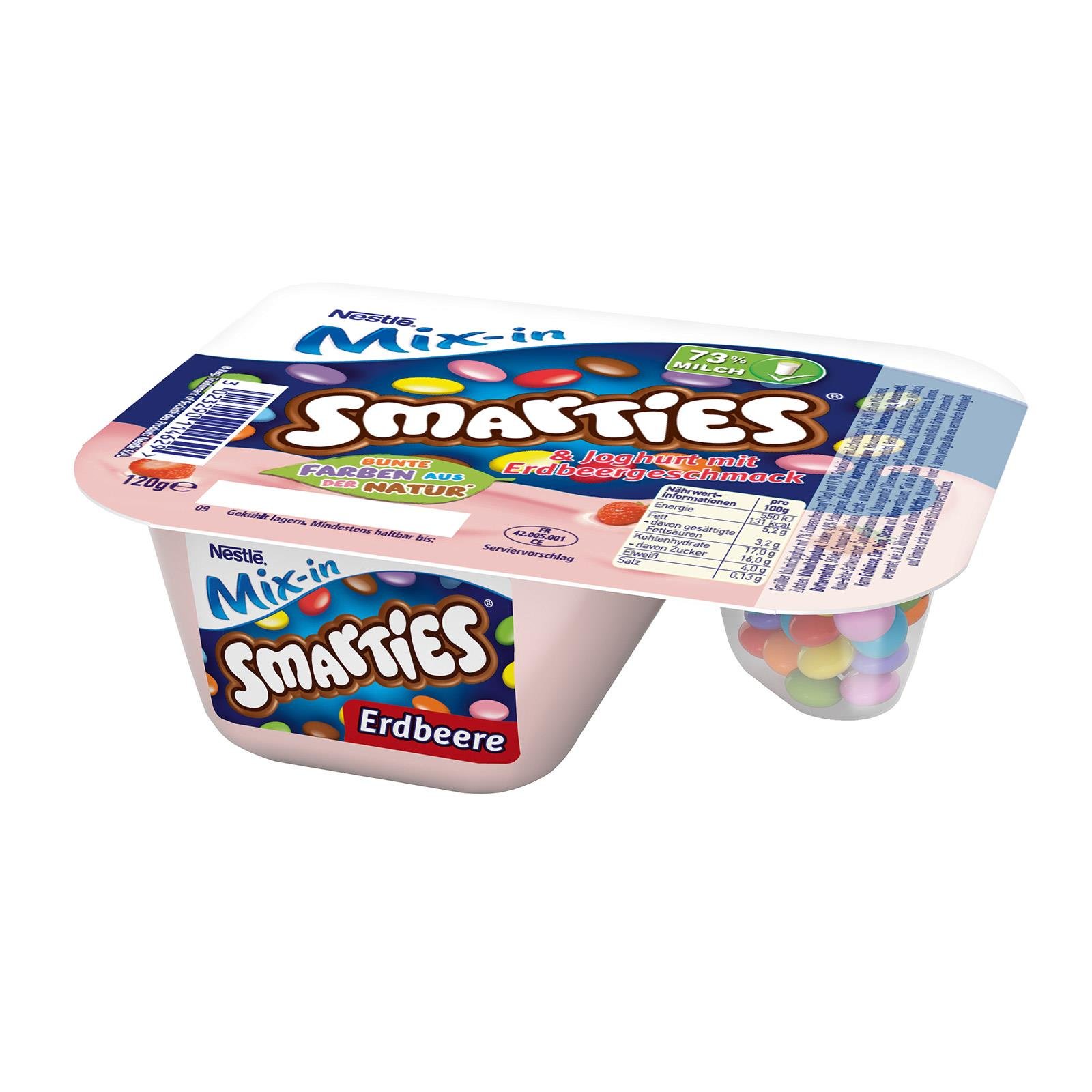 Nestlé Joghurt mit Smarties Erdbeere