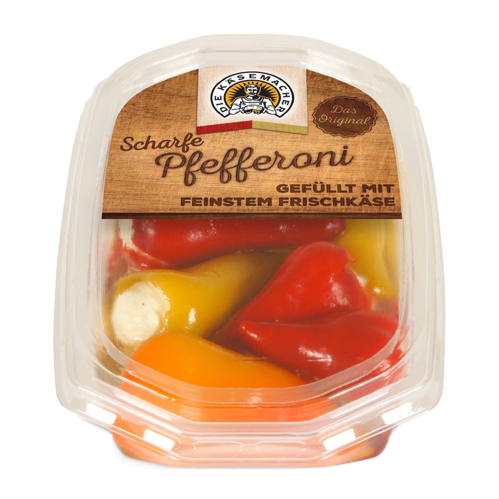 Scharfe Pfefferoni mit Frischkäse - Die Käsemacher