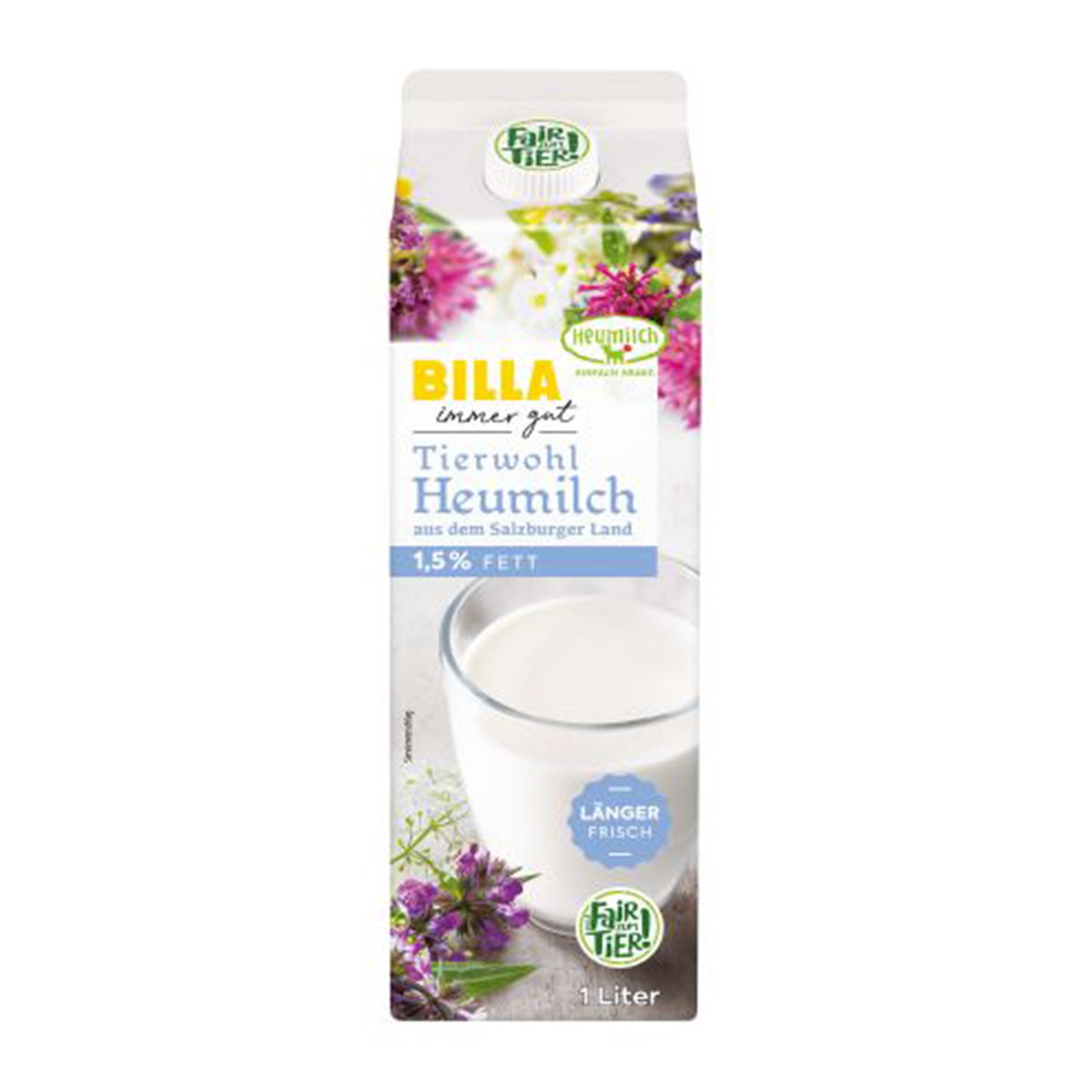 BILLA Tierwohl Heumilch länger frisch 1,5%