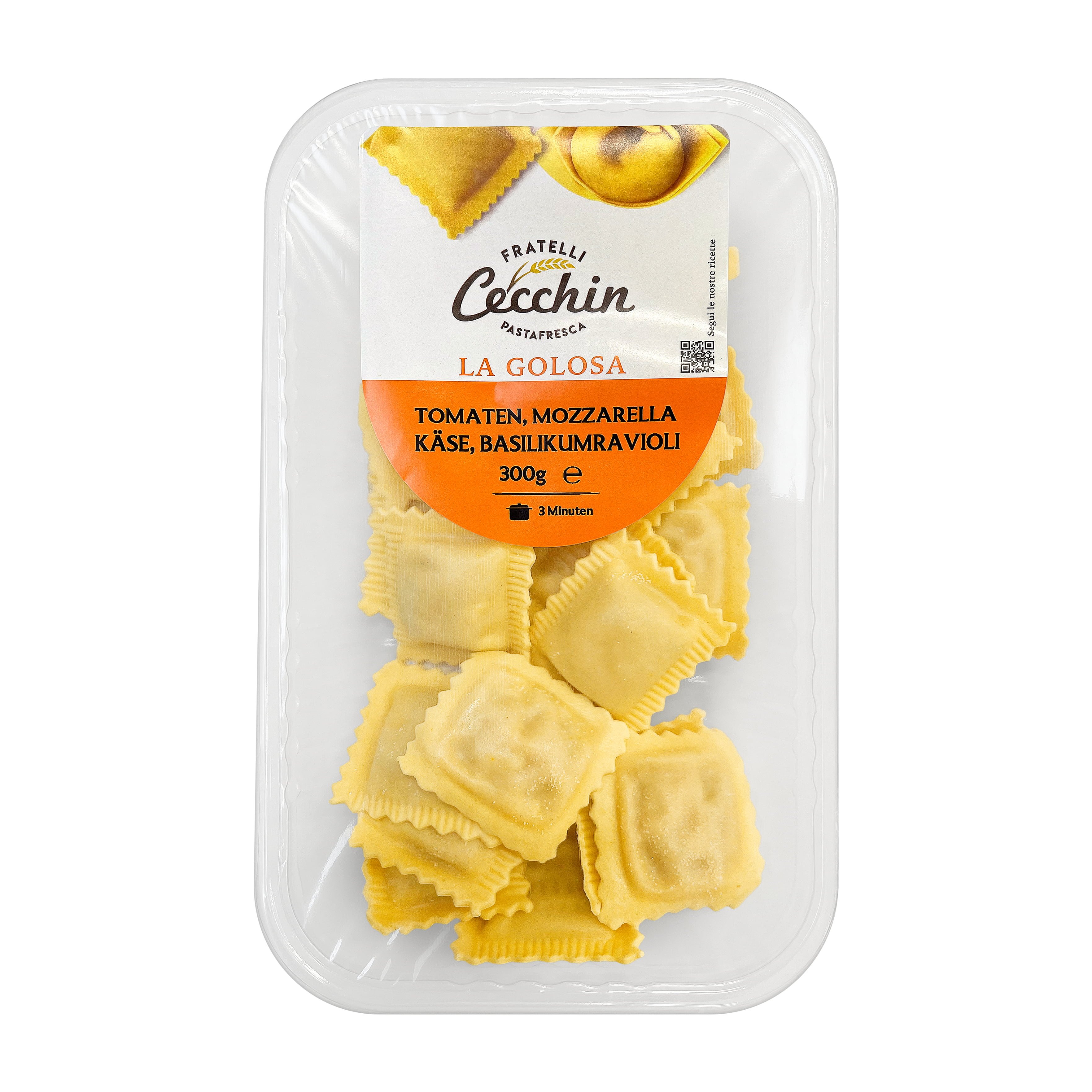 Cecchin Ravioli Tomate, Mozarella & Basilikum