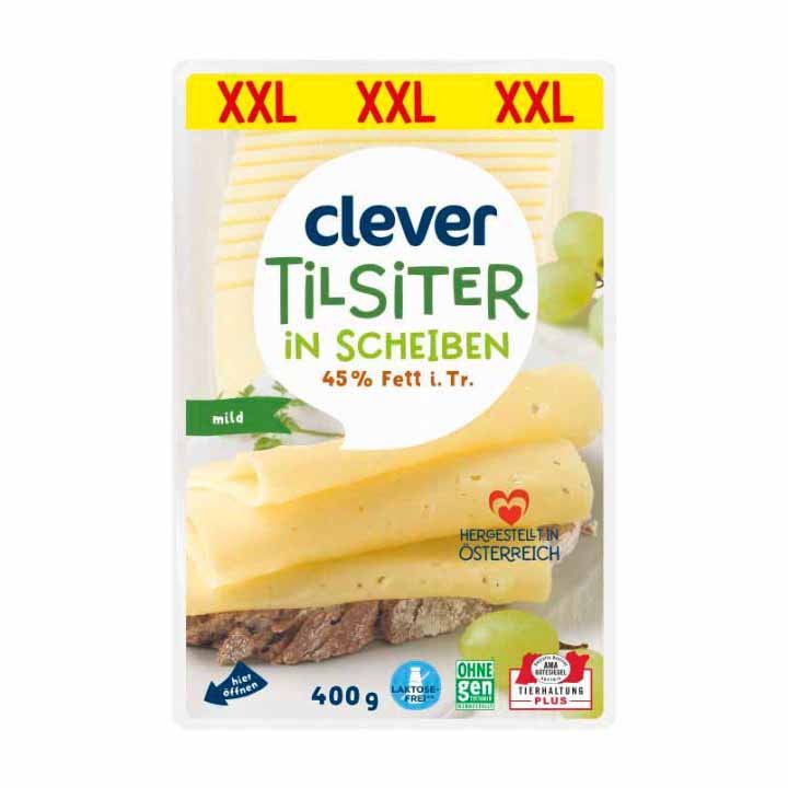 Clever Tilsiter in Scheiben