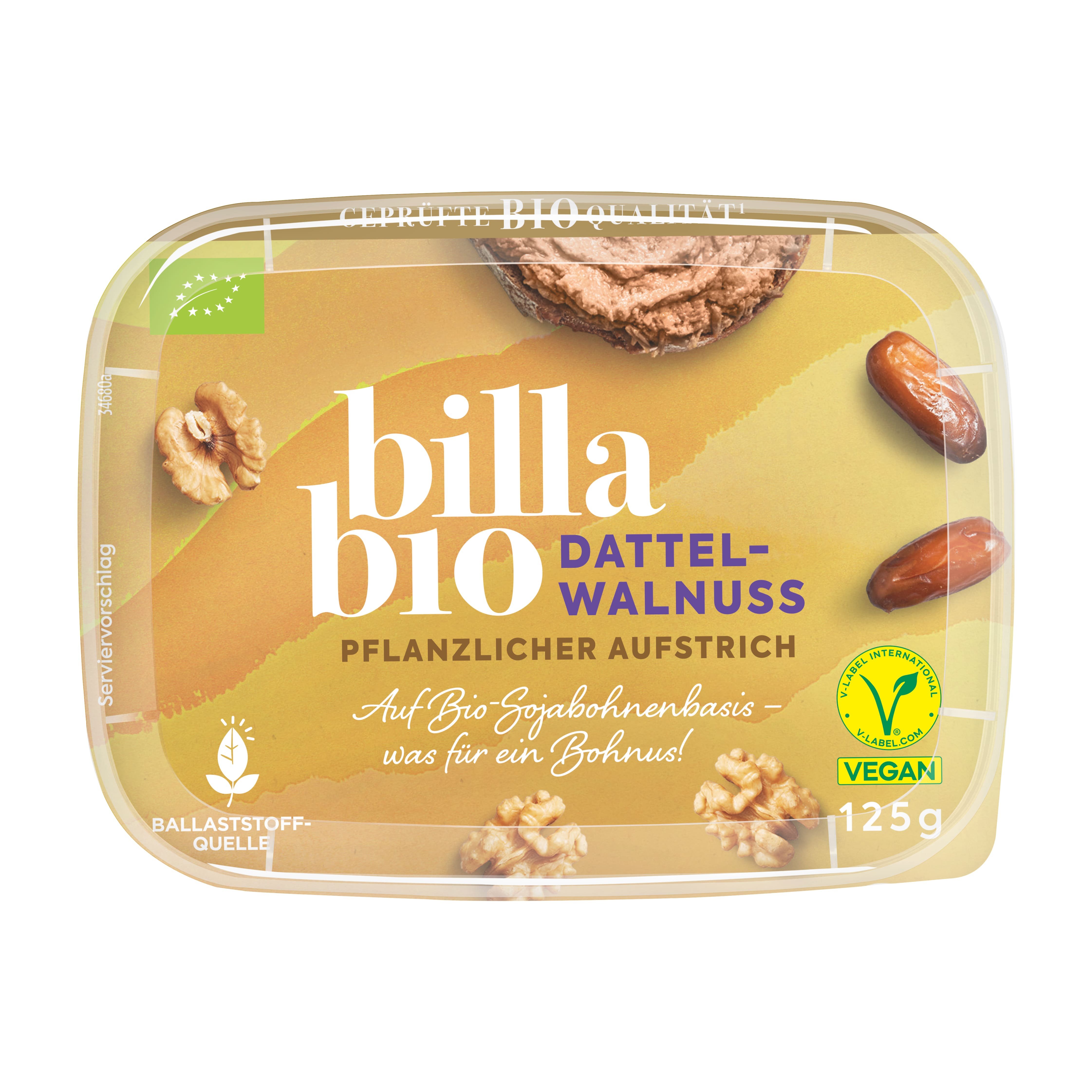 BILLA Bio Aufstrich Dattel - Walnuss