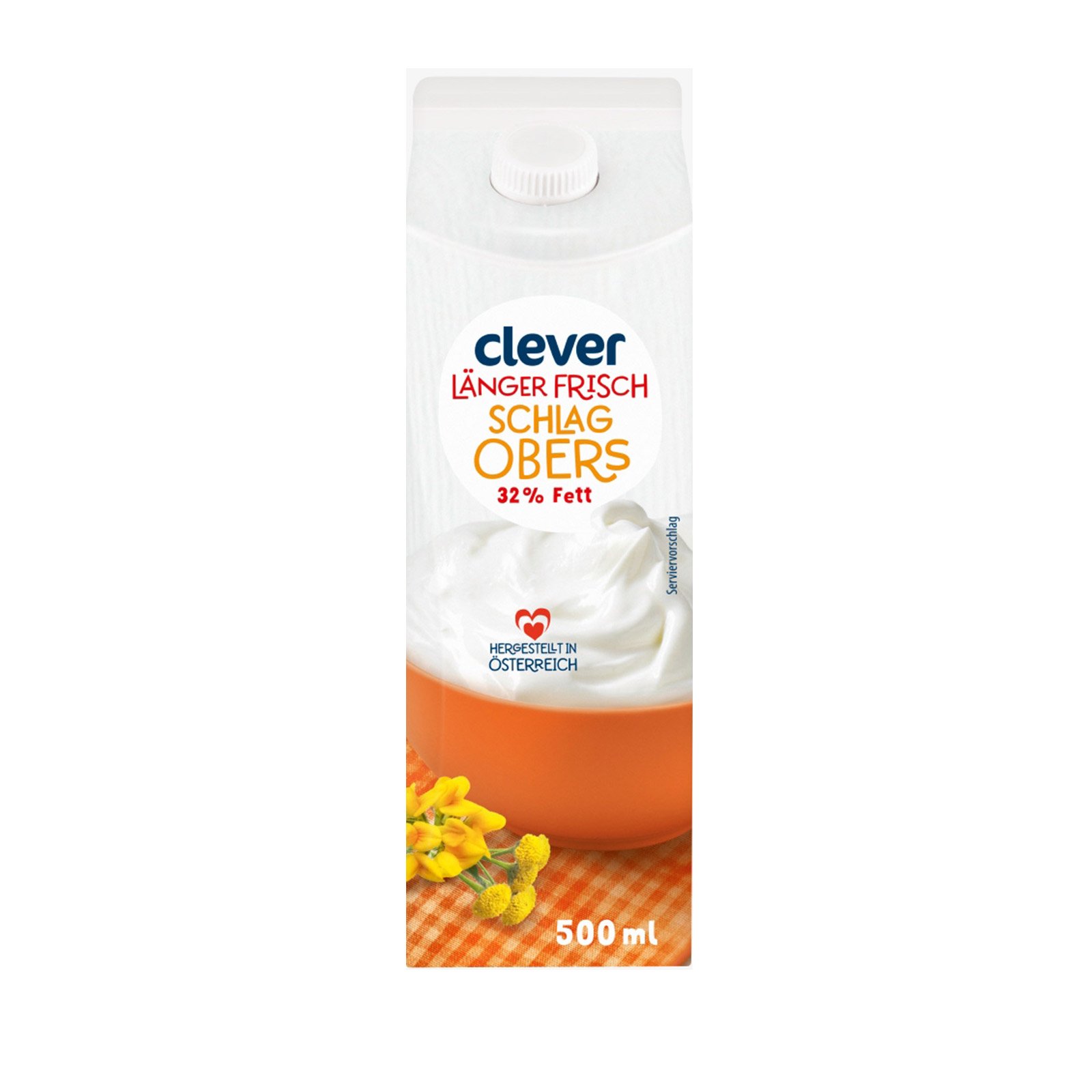 Clever Schlagobers länger frisch 32%