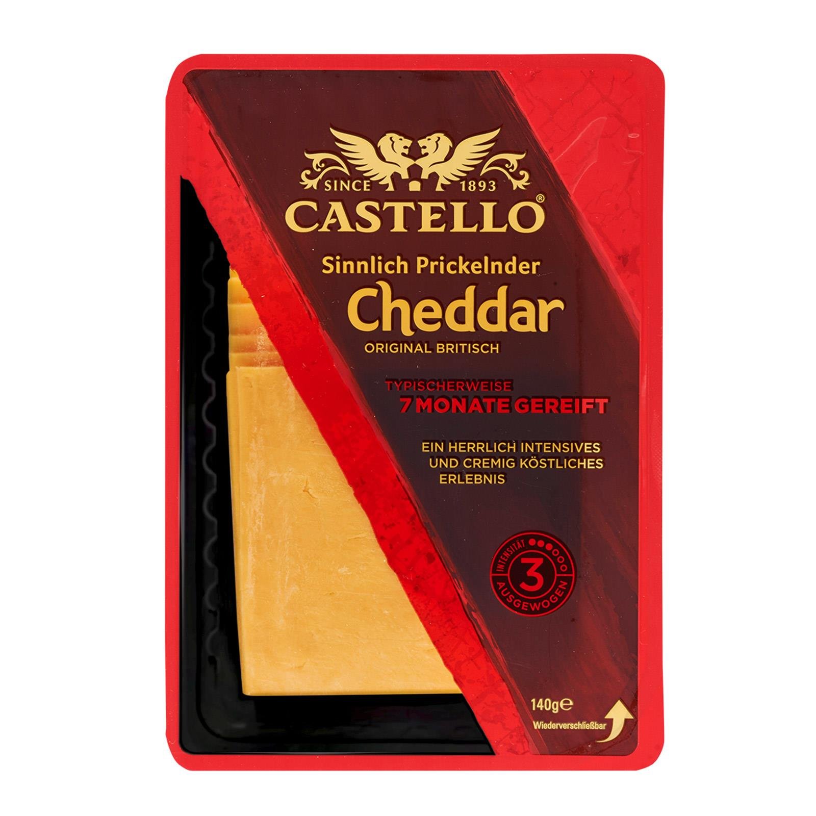 Castello Sinnlich prickelnder Cheddar Scheiben