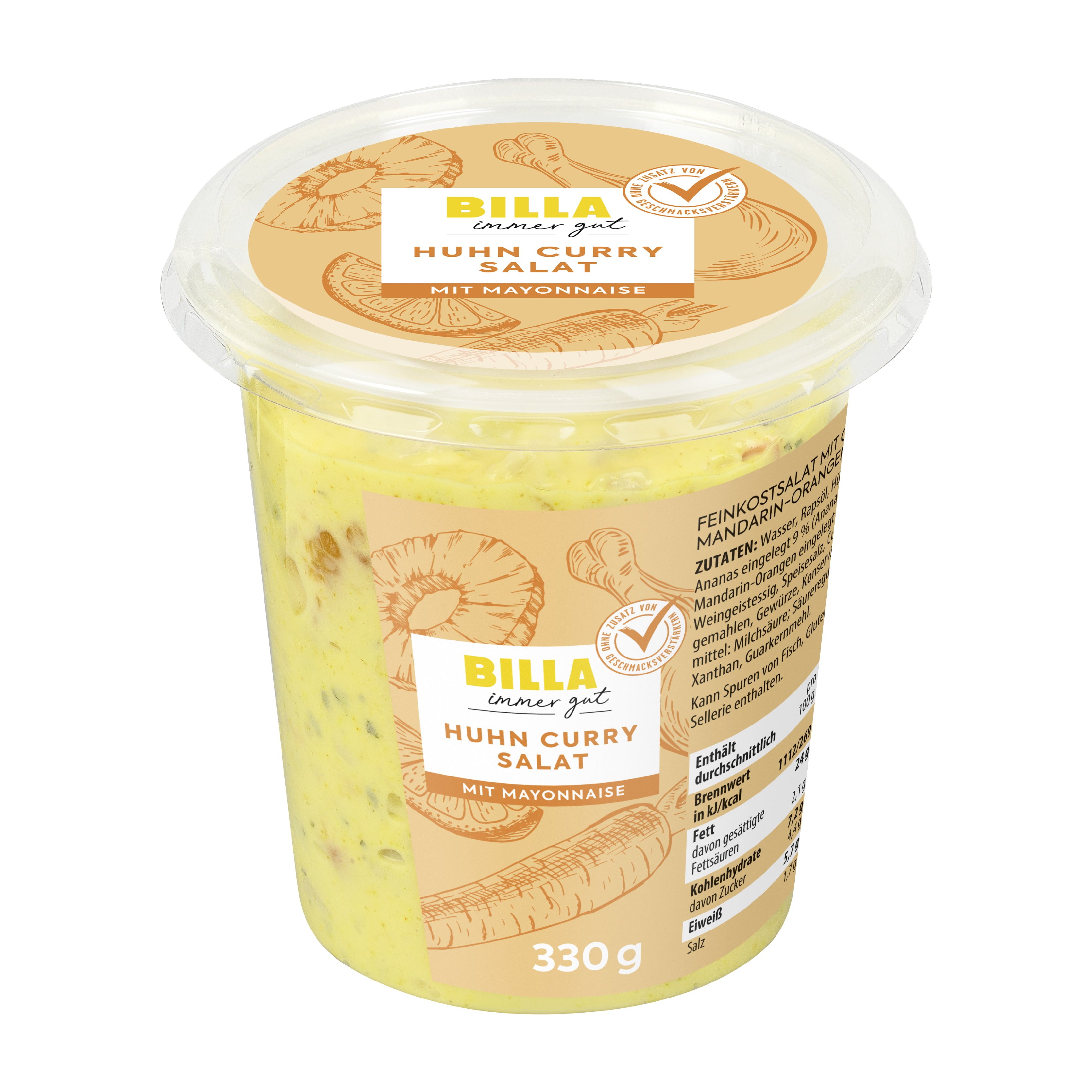 BILLA Huhn Curry Salat