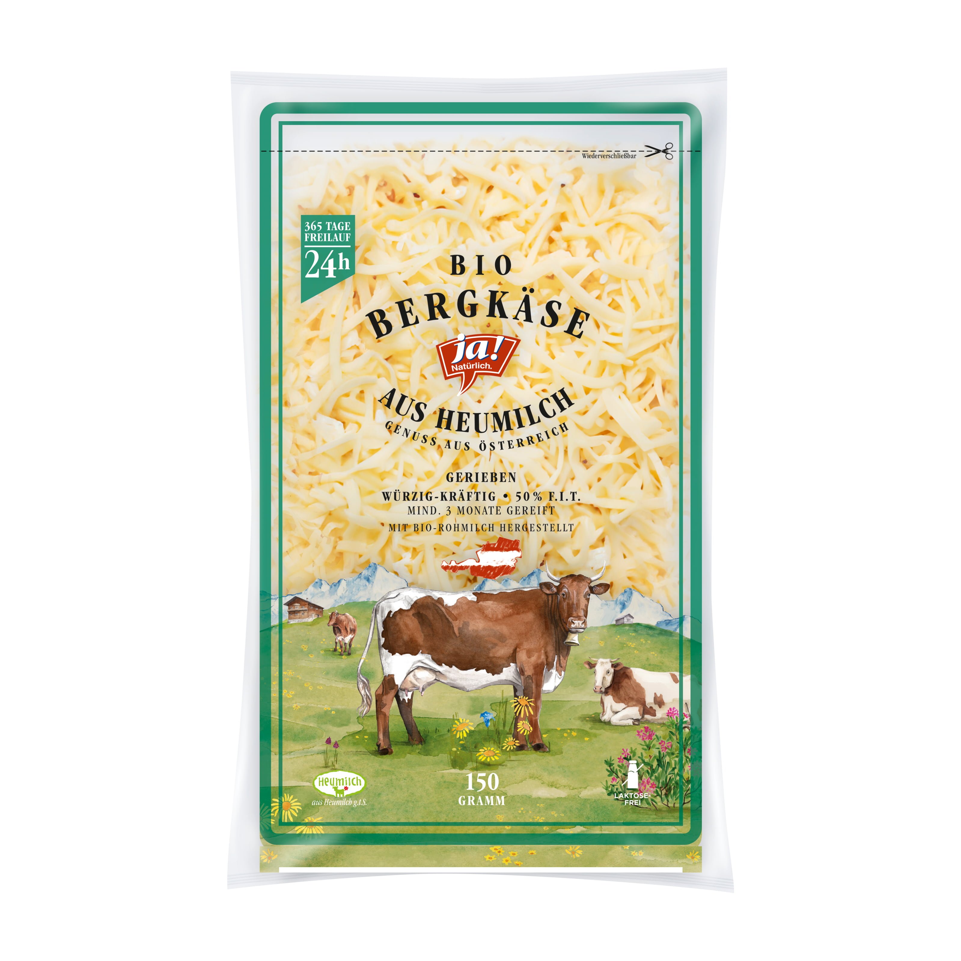 Ja! Natürlich Bio Bergkäse aus Heumilch