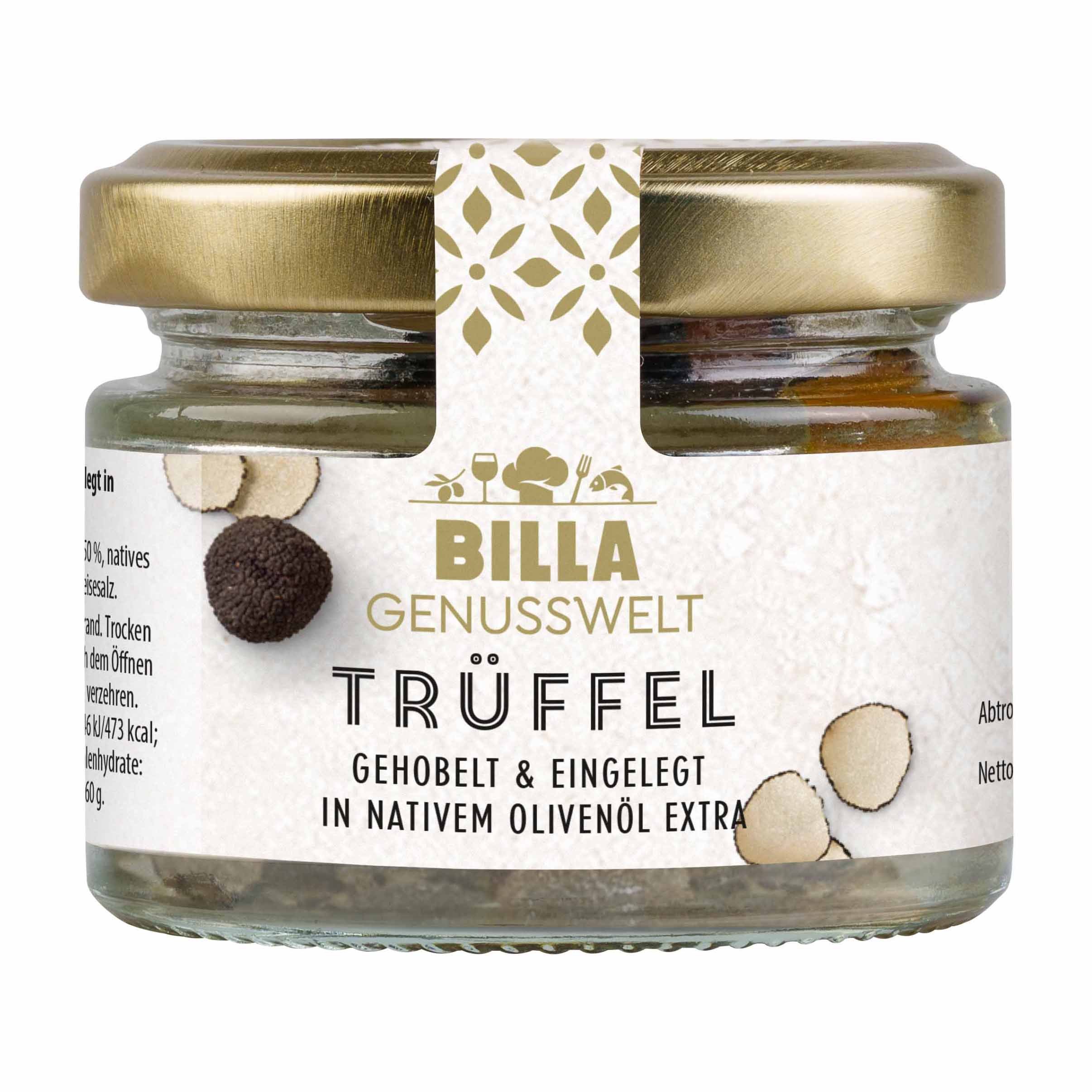 BILLA Genusswelt Trüffel gehobelt & eingelegt in nativem Olivenöl extra