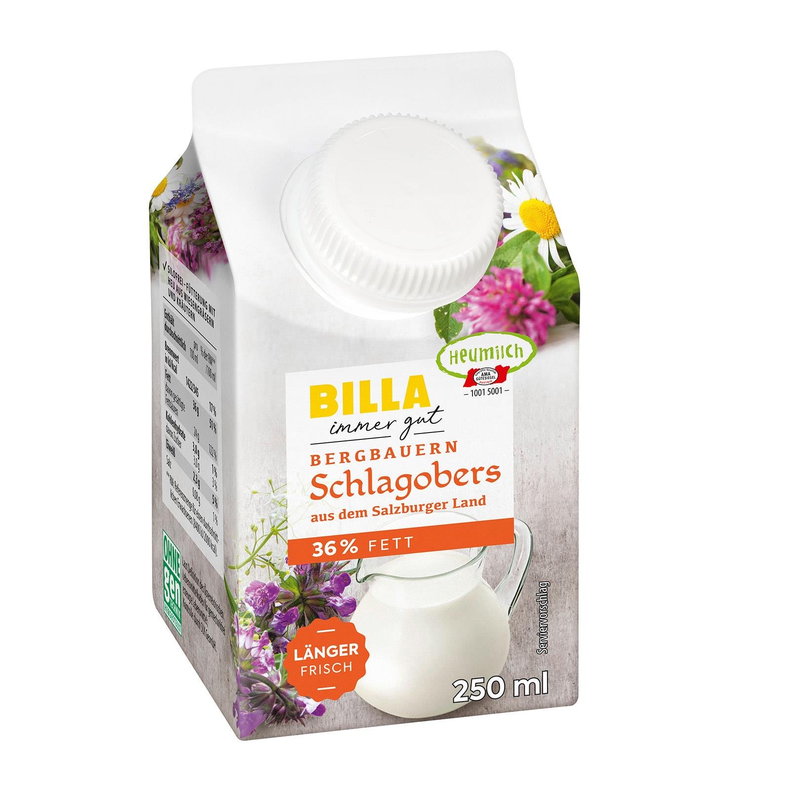BILLA Heumilch Schlagobers