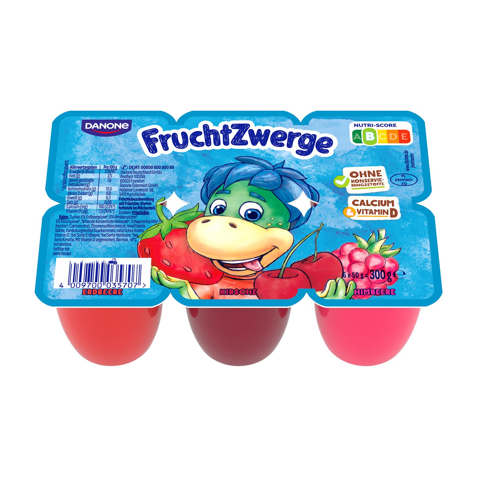 Danone Fruchtzwerge Himbeere Kirsche Erdbeere