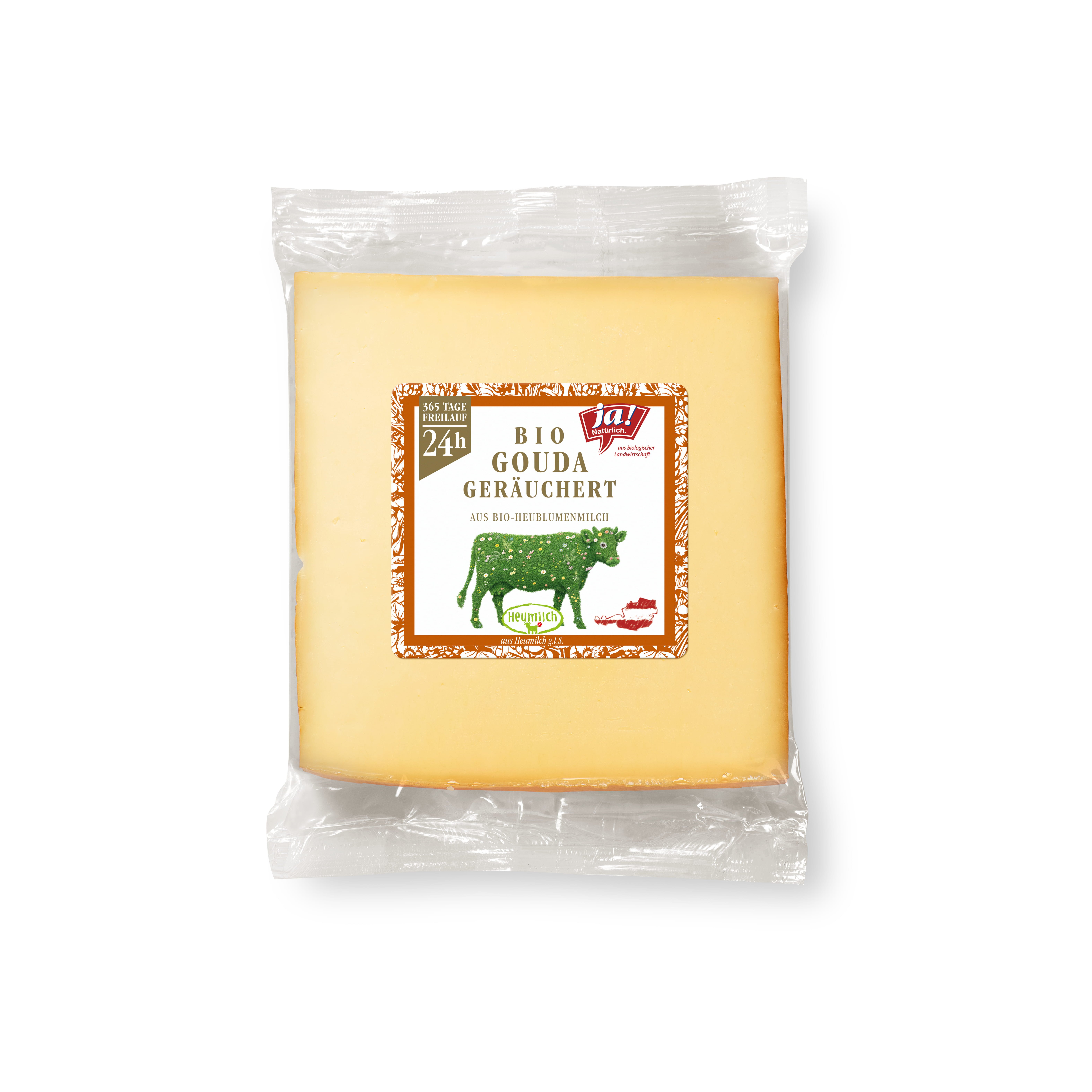 Ja! Natürlich Bio-Gouda Geräuchert
