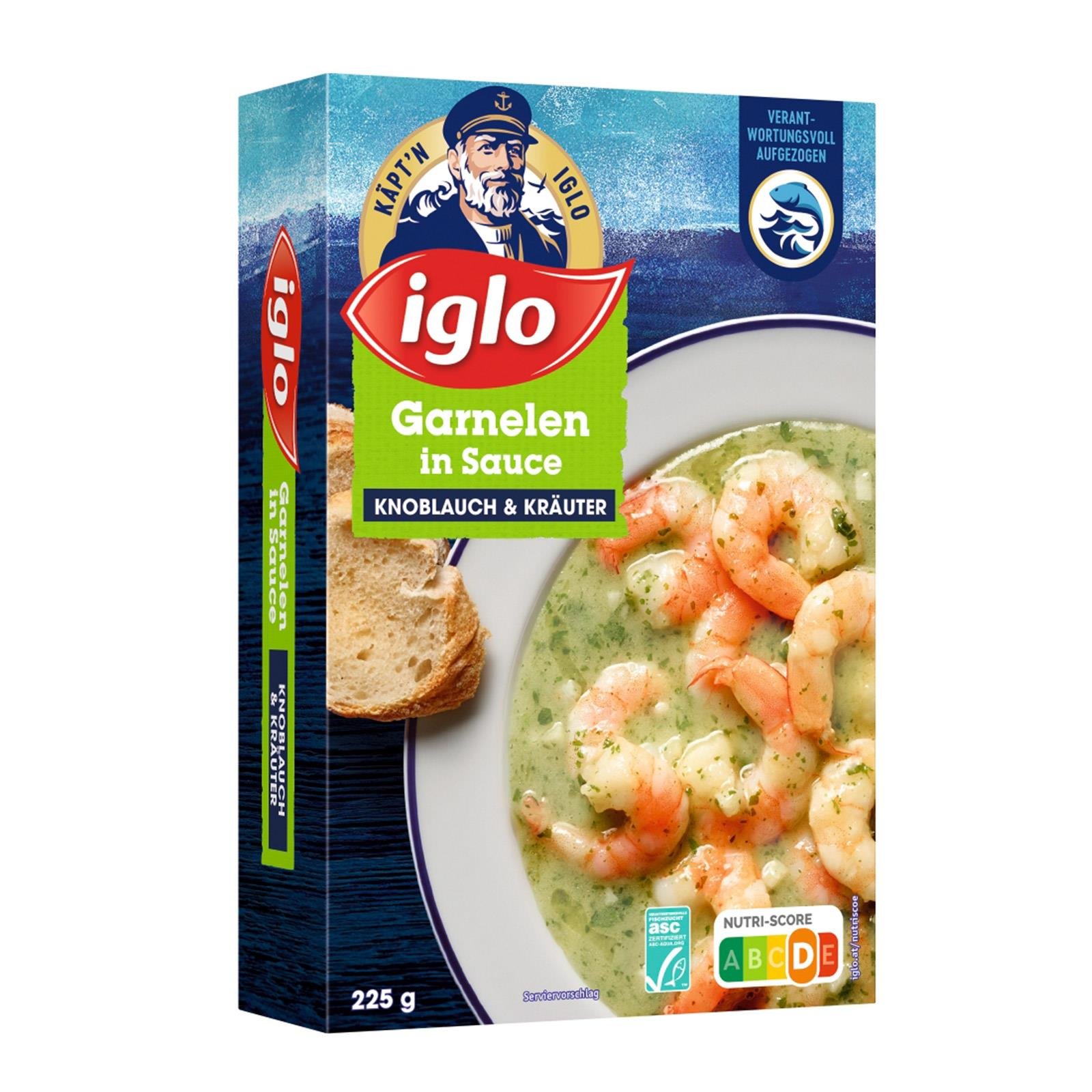 Iglo Garnelen in Sauce Knoblauch & Kräuter