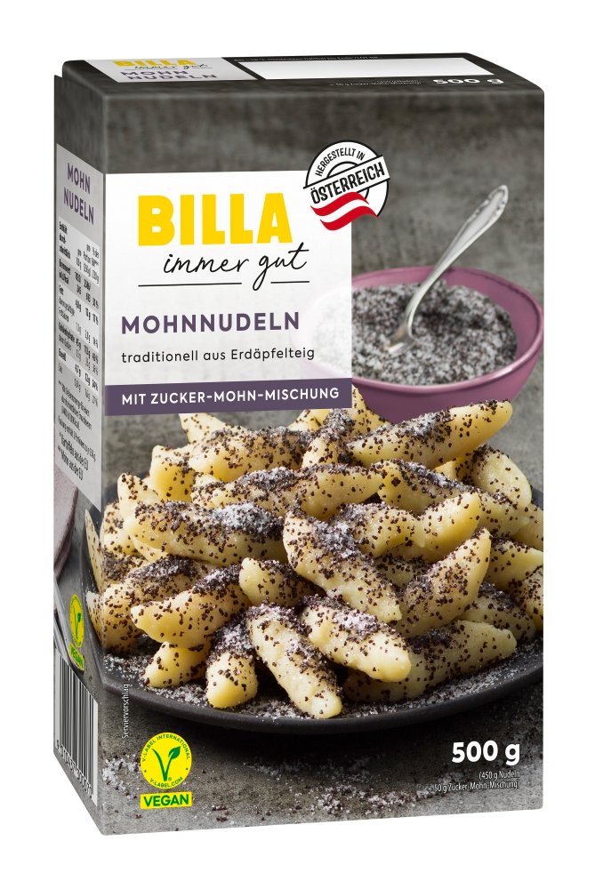 BILLA Mohnnudeln Vegan