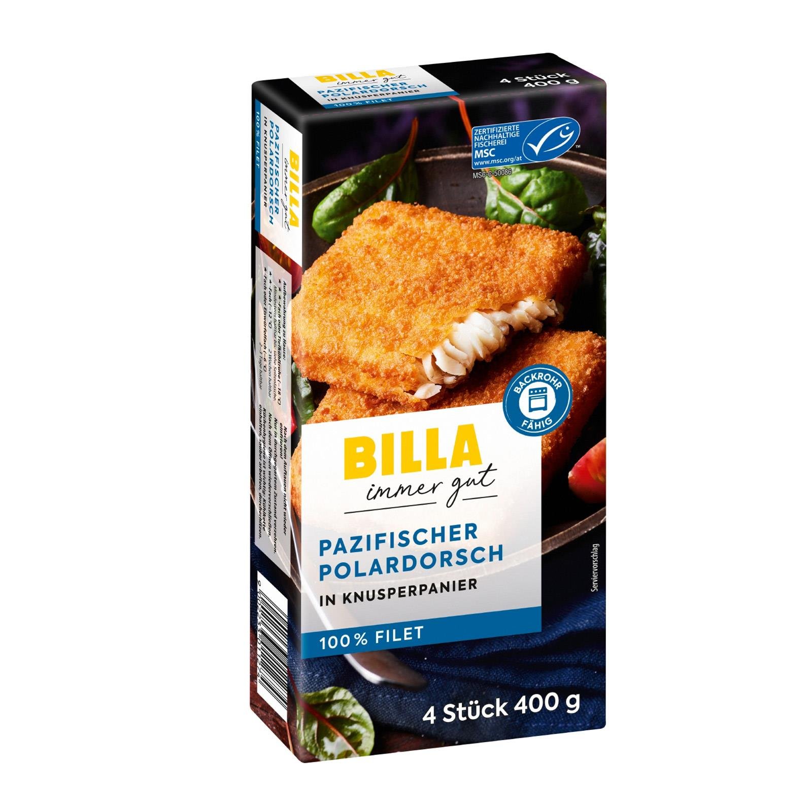 BILLA Pazifischer Polardorsch paniert