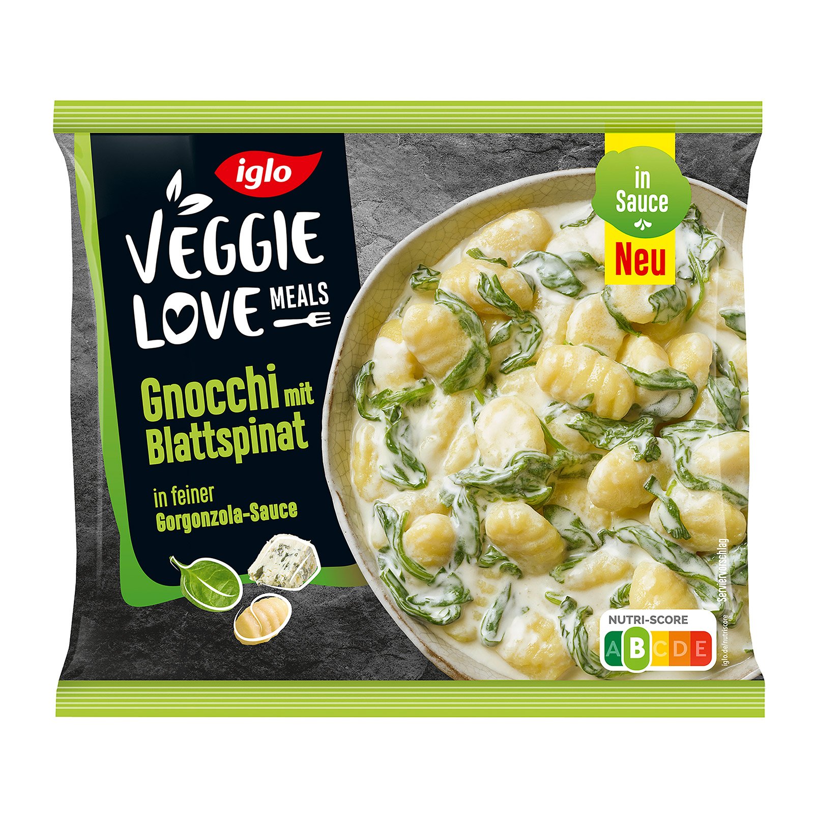 Iglo Veggie Love Meals Gnocchi mit Blattspinat