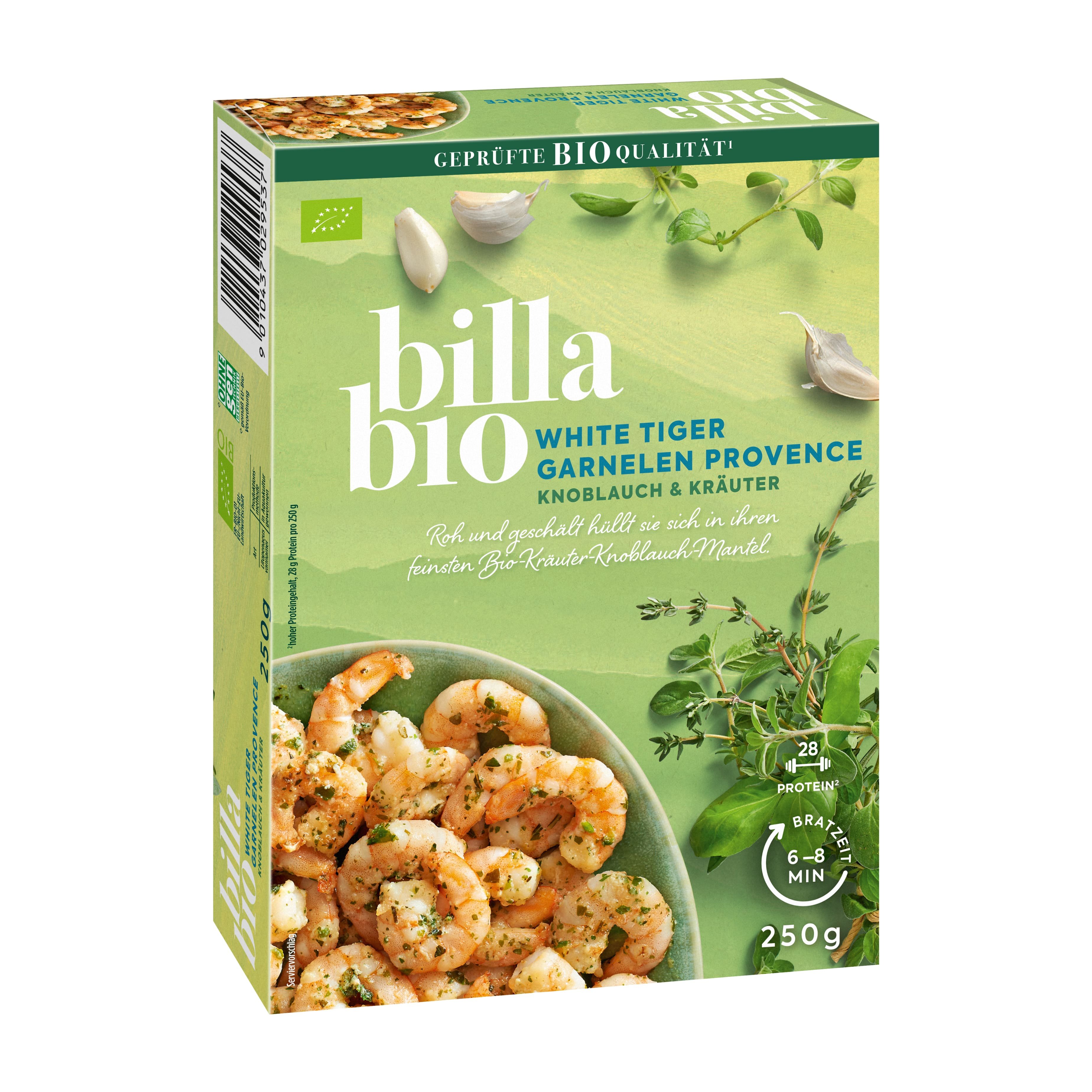 BILLA Bio White Tiger Garnelen Provence