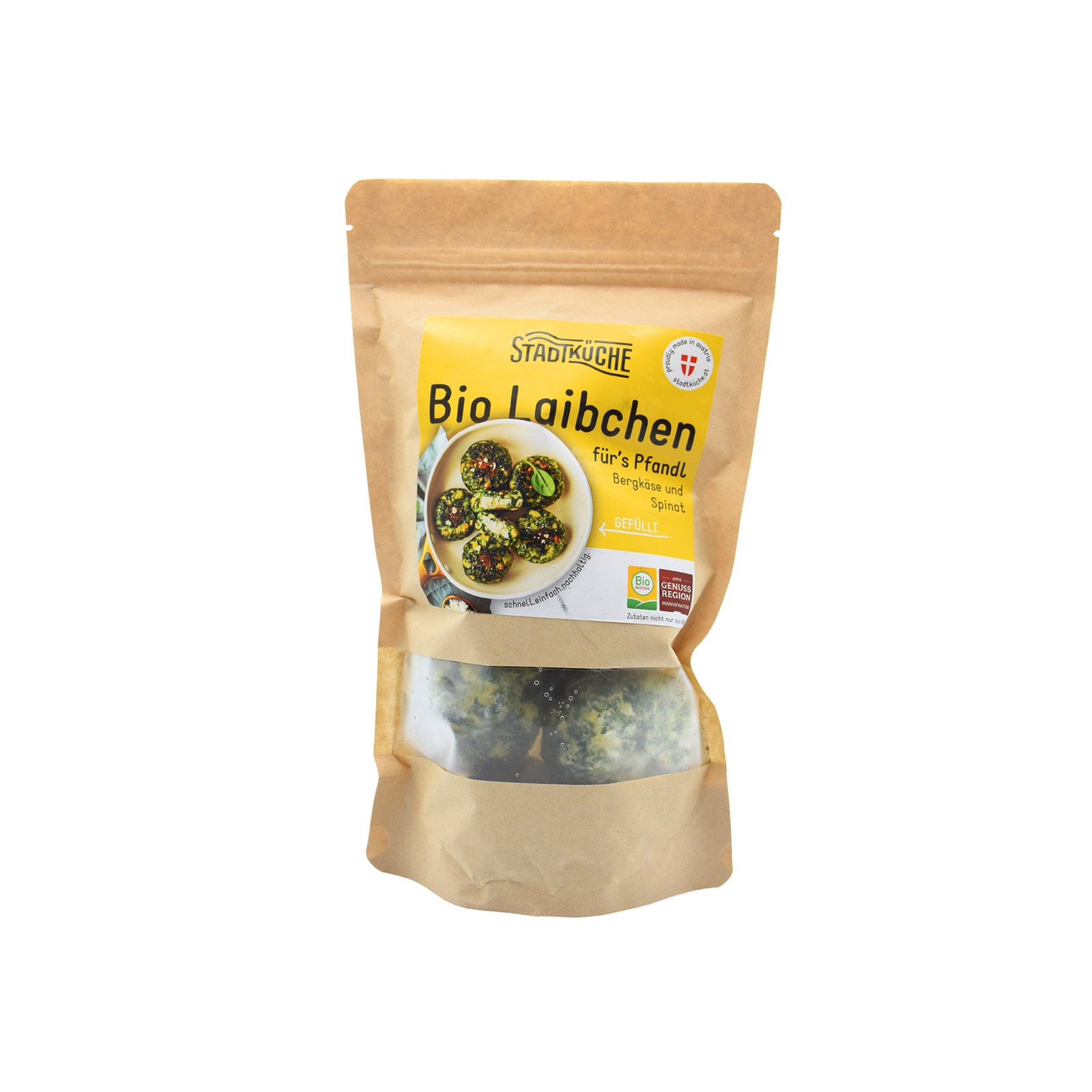 Stadtküche Bio Laibchen Spinat & Käse