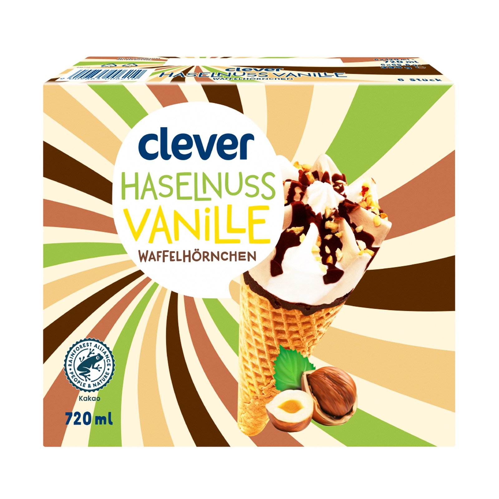 Clever Haselnuss & Vanille Eis
