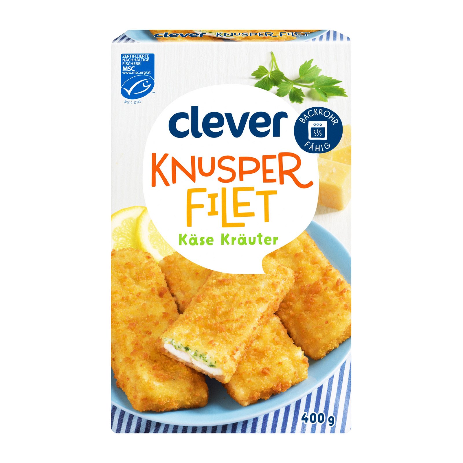 Clever Knusperfilet Käse & Kräuter