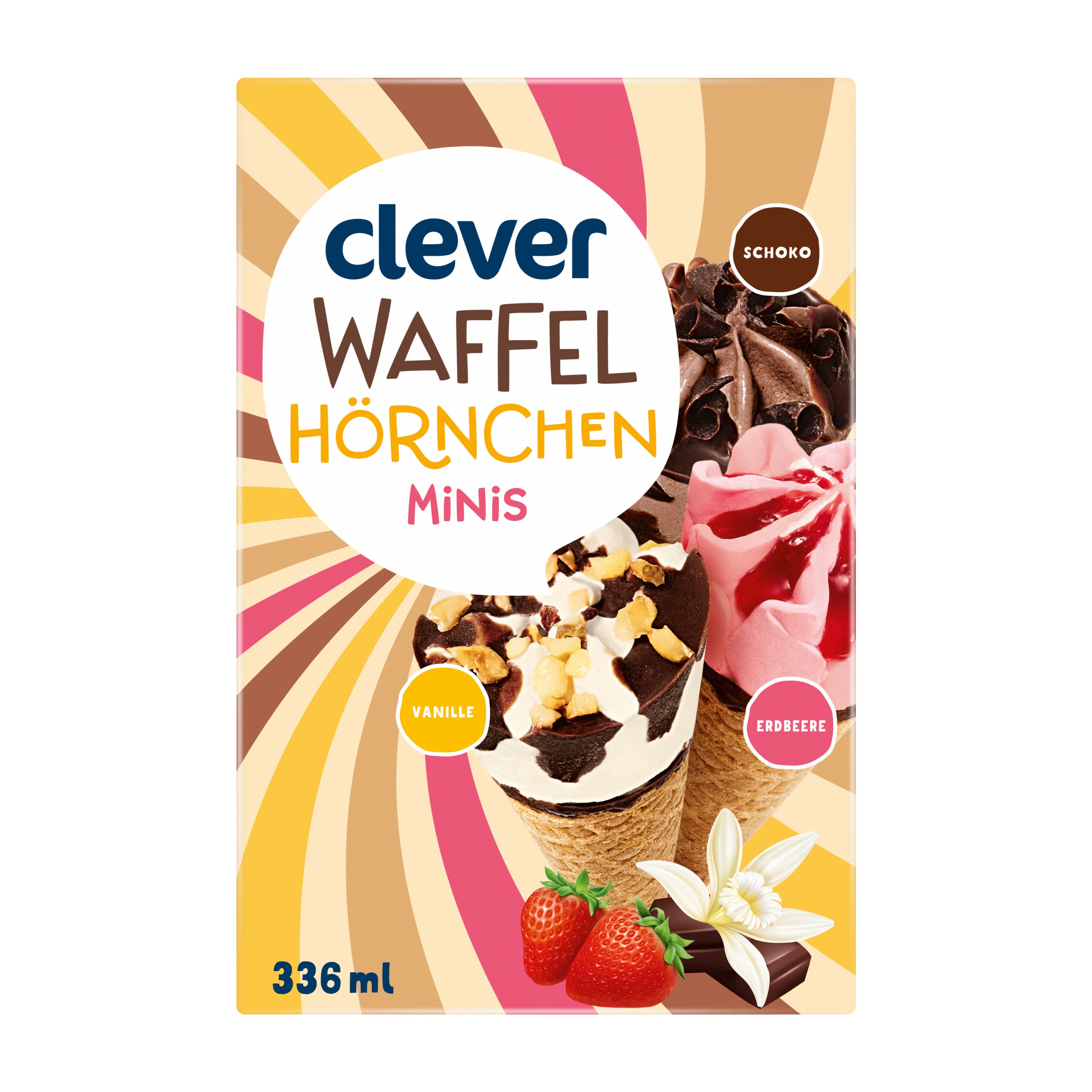 Clever Waffelhörnchen Minis