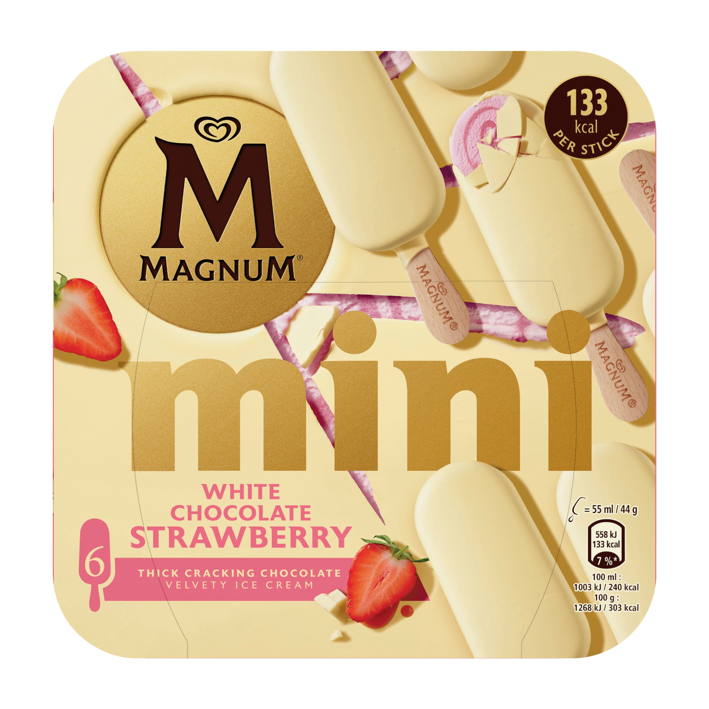 Eskimo Magnum Mini White Chocolate Strawberry