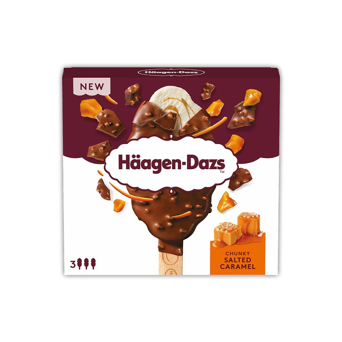 Häagen-Dazs Chunky Salted Caramel Eis 3er