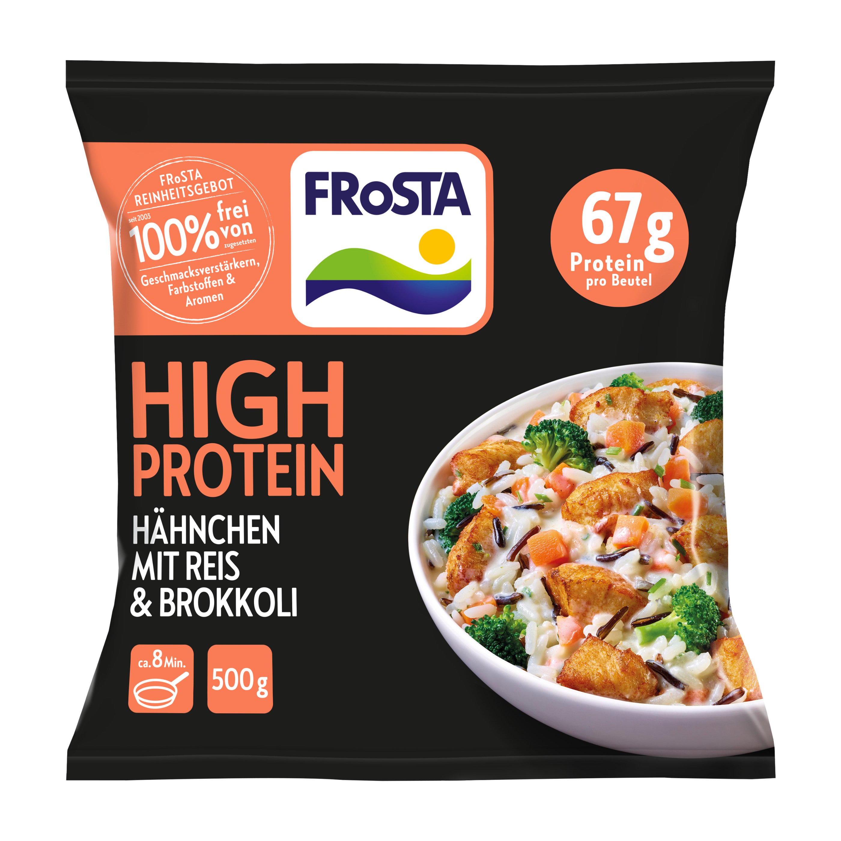 Frosta High Protein Hähnchen mit Reis und Brokkoli