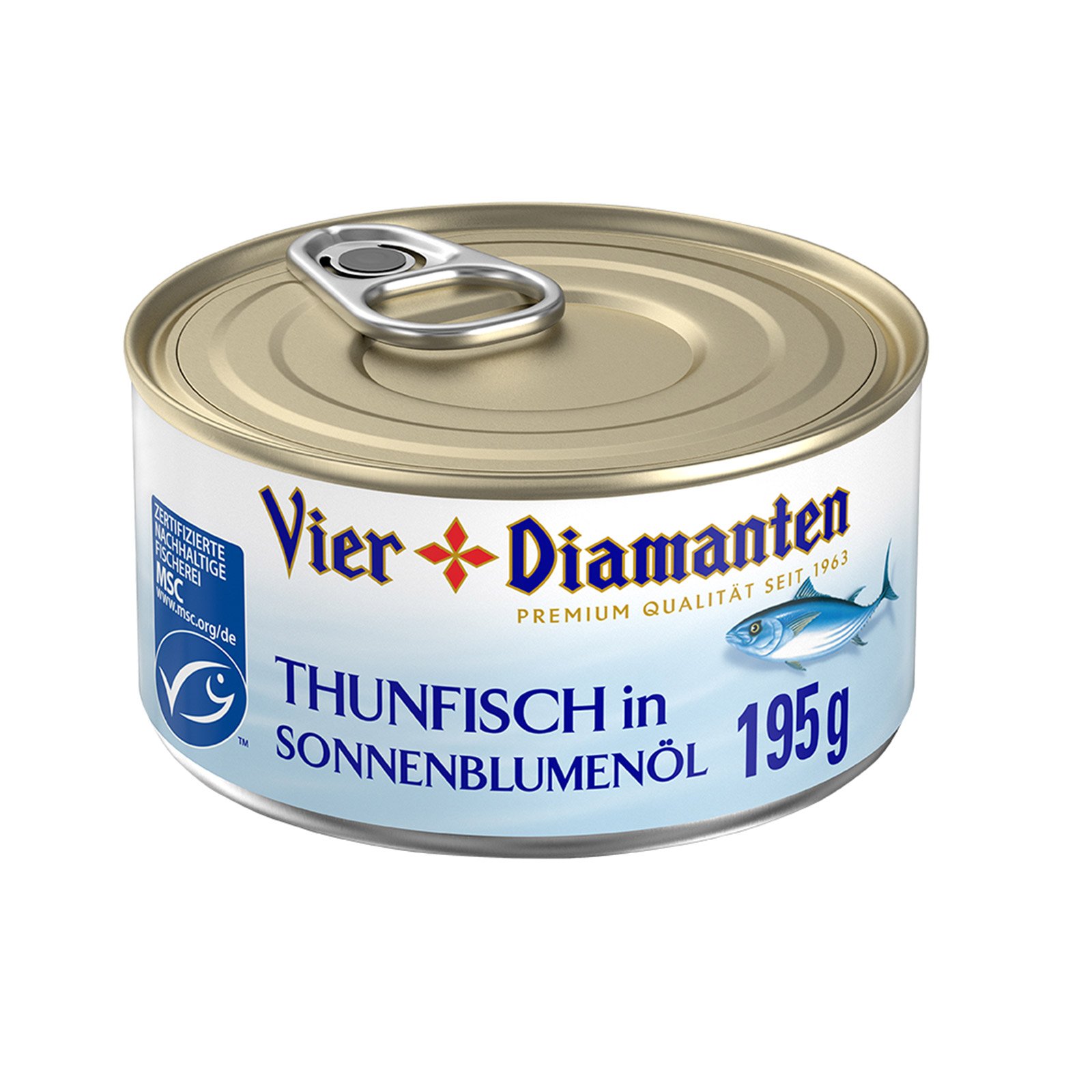 Vier Diamanten Thunfisch in Öl