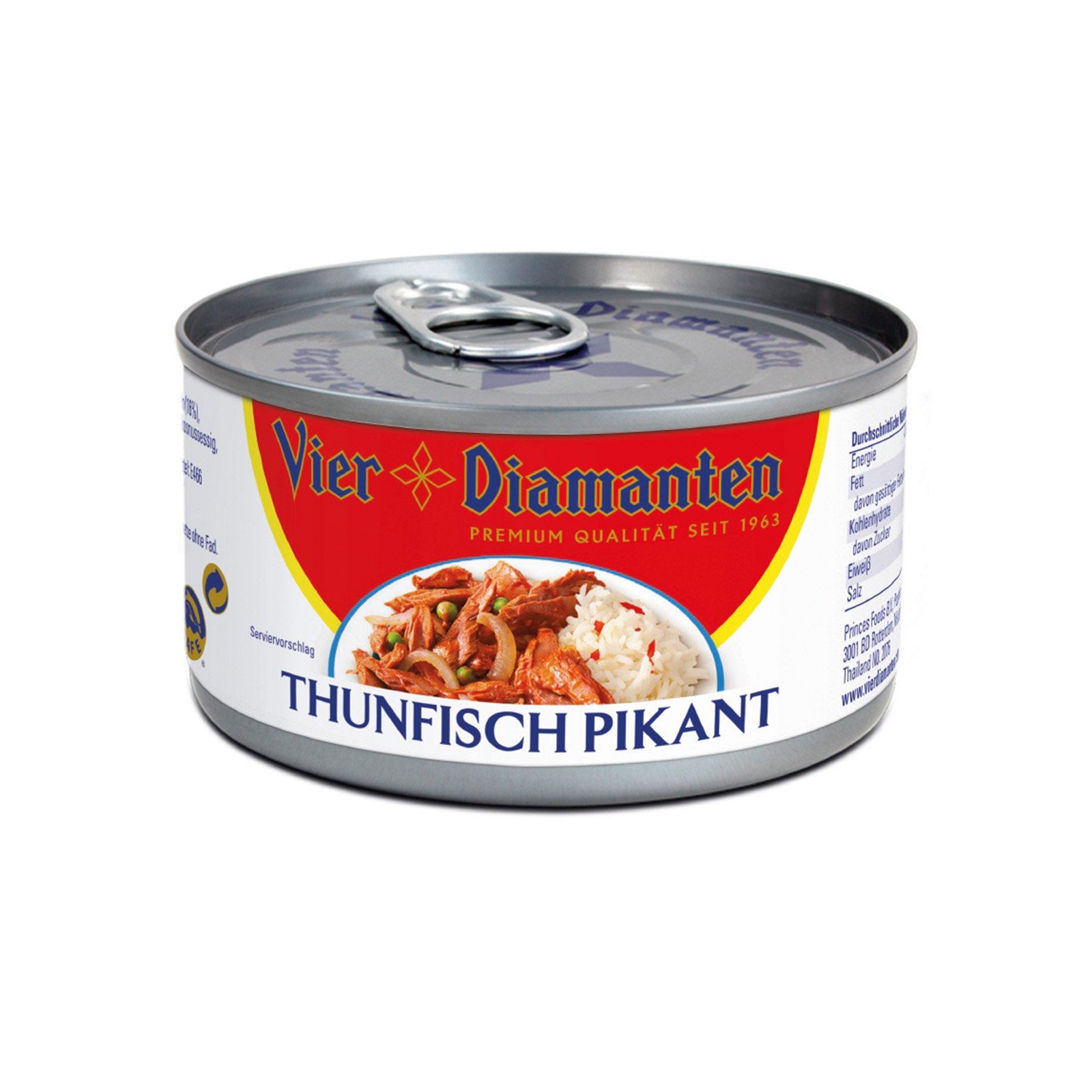 Vier Diamanten Thunfisch Pikant
