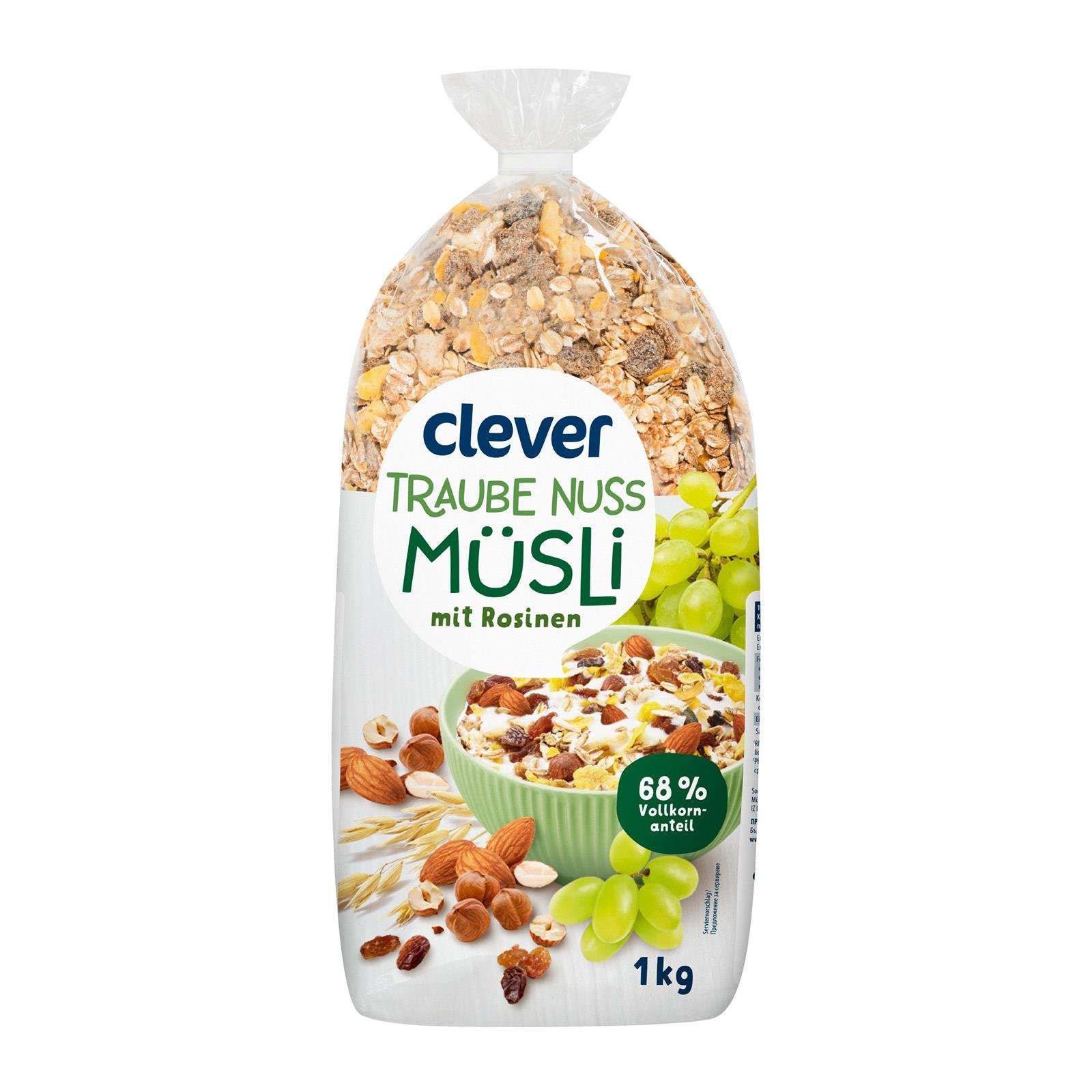 Clever Traube Nuss Müsli