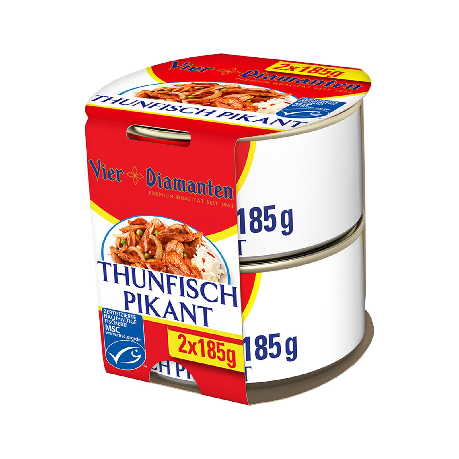 Vier Diamanten Thunfisch Pikant 2er